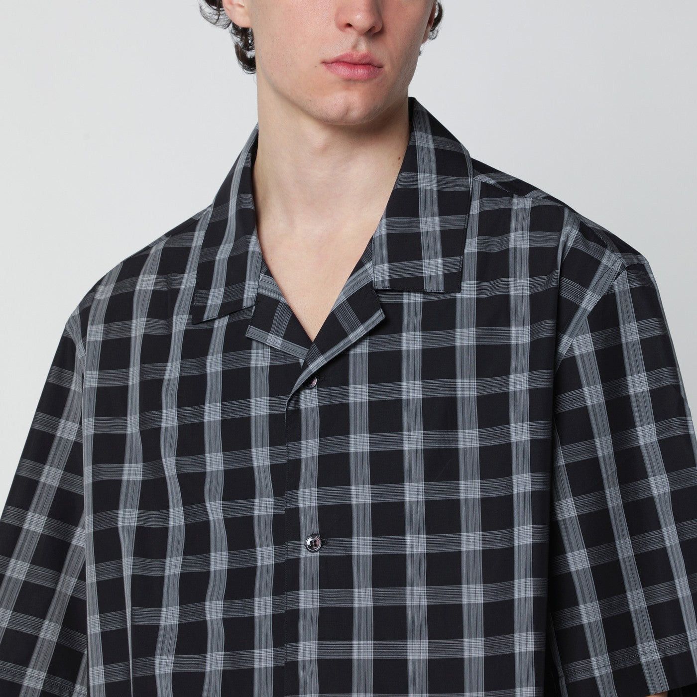 Studio Nicholson Studio Nicholson Kline Shirt Black Check Pattern Size US L / EU 52-54 / 3 - 2 Thumbnail