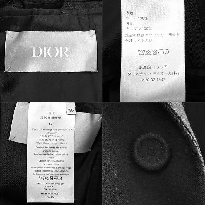 Dior Dior Dior Wool Coat Textile Outerwear 293C381B5575 DUTY FREE for USA Size ONE SIZE - 10 Thumbnail
