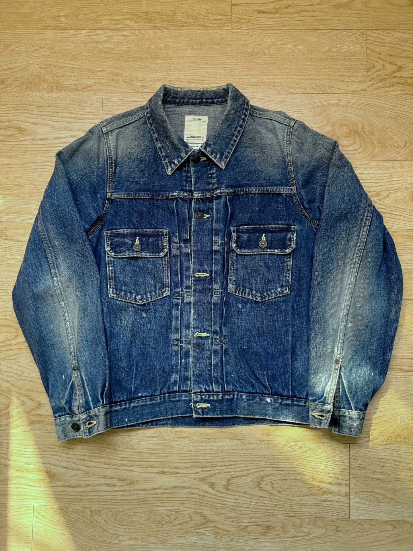 Visvim visvim 101JKT Jumbo Paint Splatter Denim Jacket Size US XL / EU 56 / 4 - 5 Thumbnail