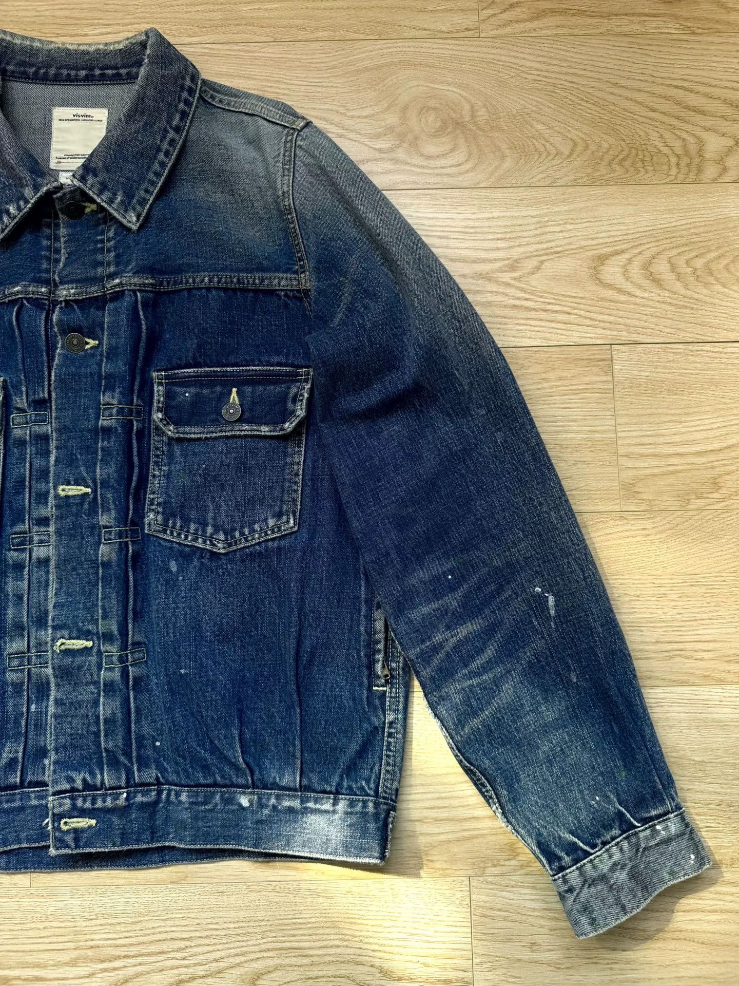 Visvim visvim 101JKT Jumbo Paint Splatter Denim Jacket Size US XL / EU 56 / 4 - 2 Thumbnail