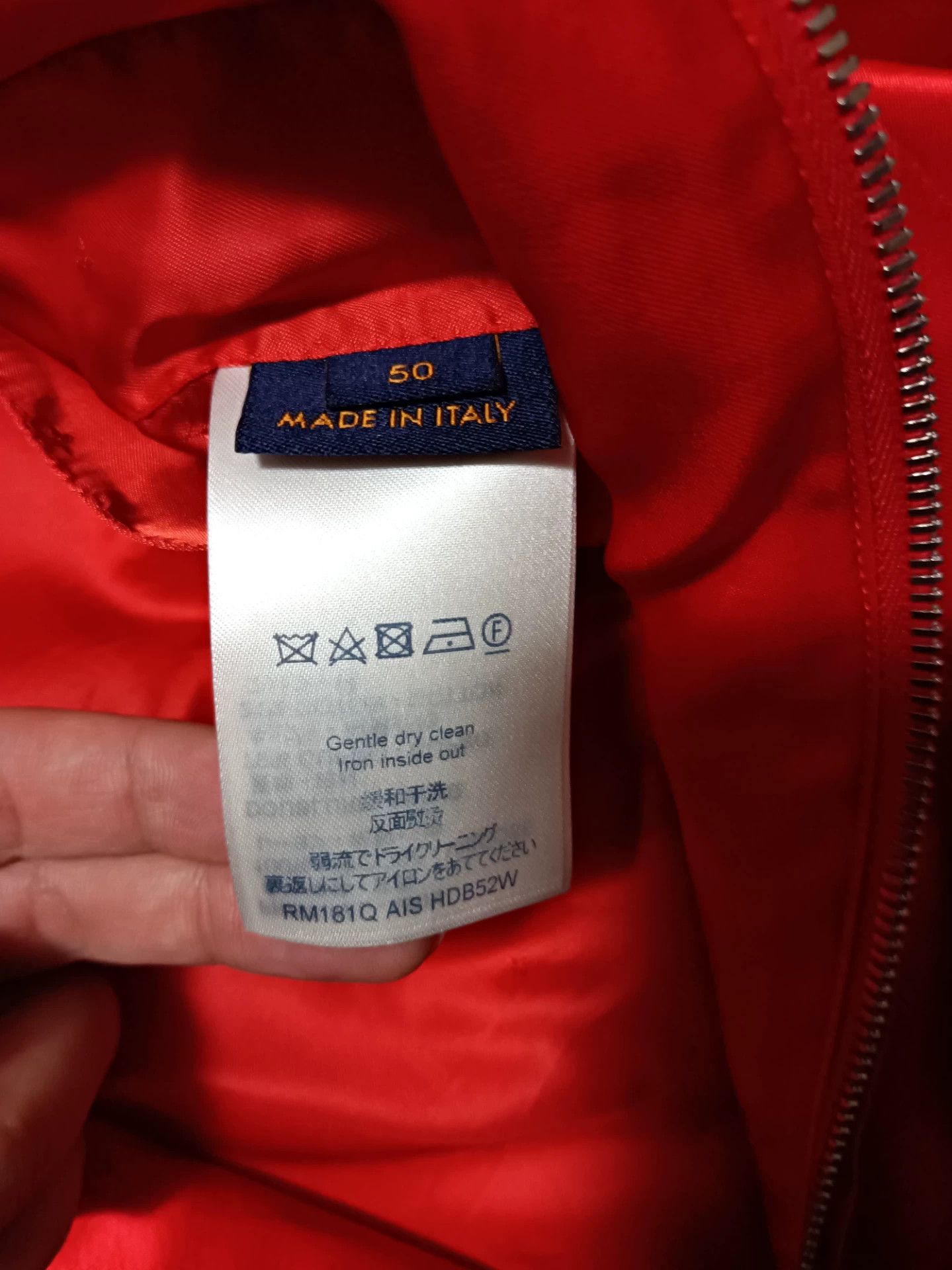 Visvim Louis Vuitton Red Satin Embroidered Logo Jacket SS18 Size US M / EU 48-50 / 2 - 4 Thumbnail