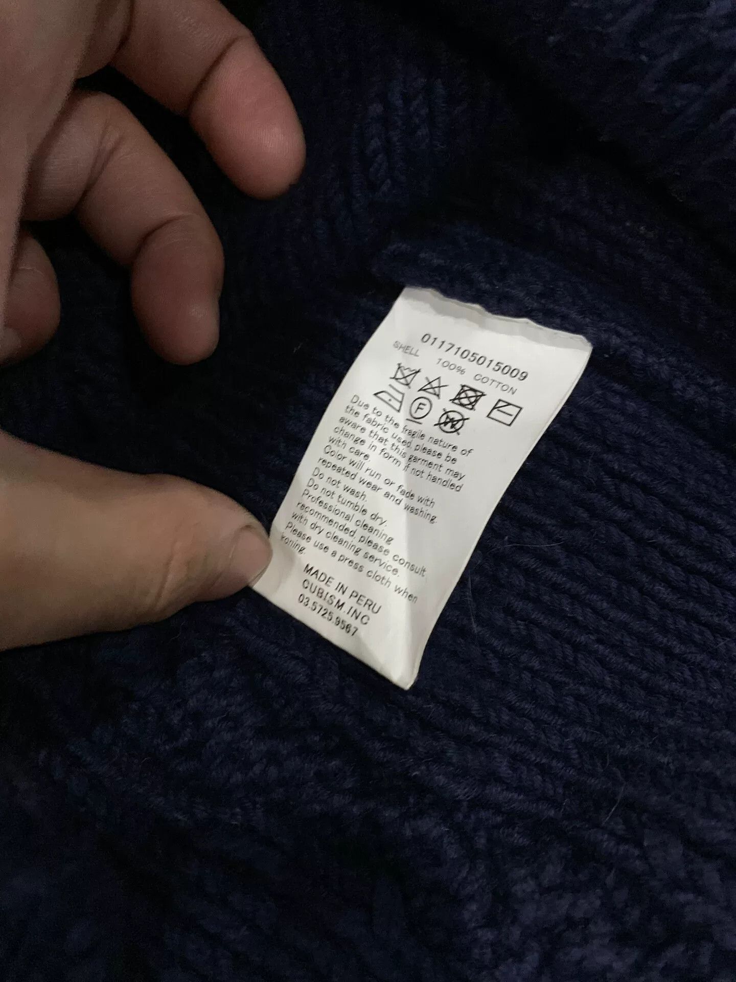Visvim Visvim Navy Cable-Knit Cardigan Size US M / EU 48-50 / 2 - 4 Thumbnail
