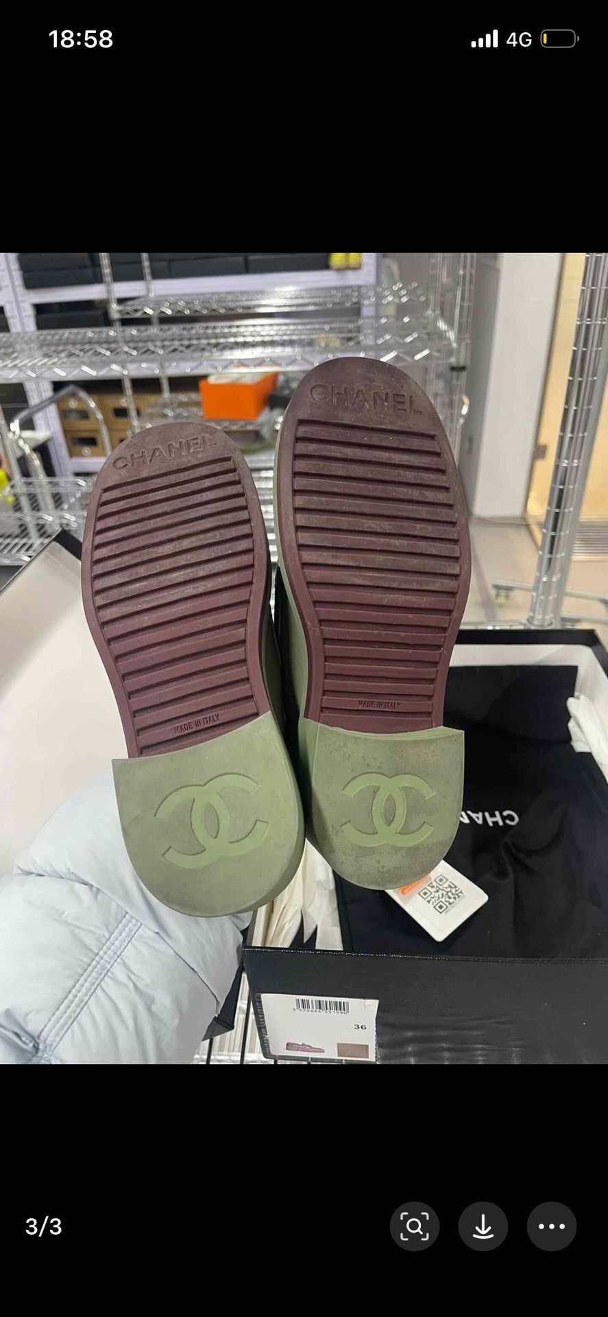 Chanel Chanel Plaid Green Lowtop Sneakers 36 Women Size US 6 / IT 36 - 3 Thumbnail