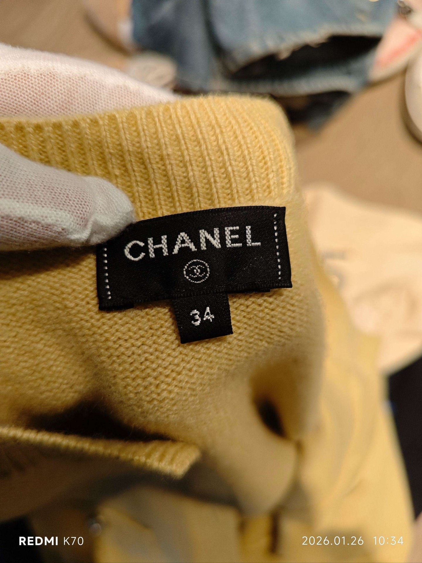 Chanel Chanel Yellow Sweater 22 Women Size XS / US 0-2 / IT 36-38 - 2 Thumbnail