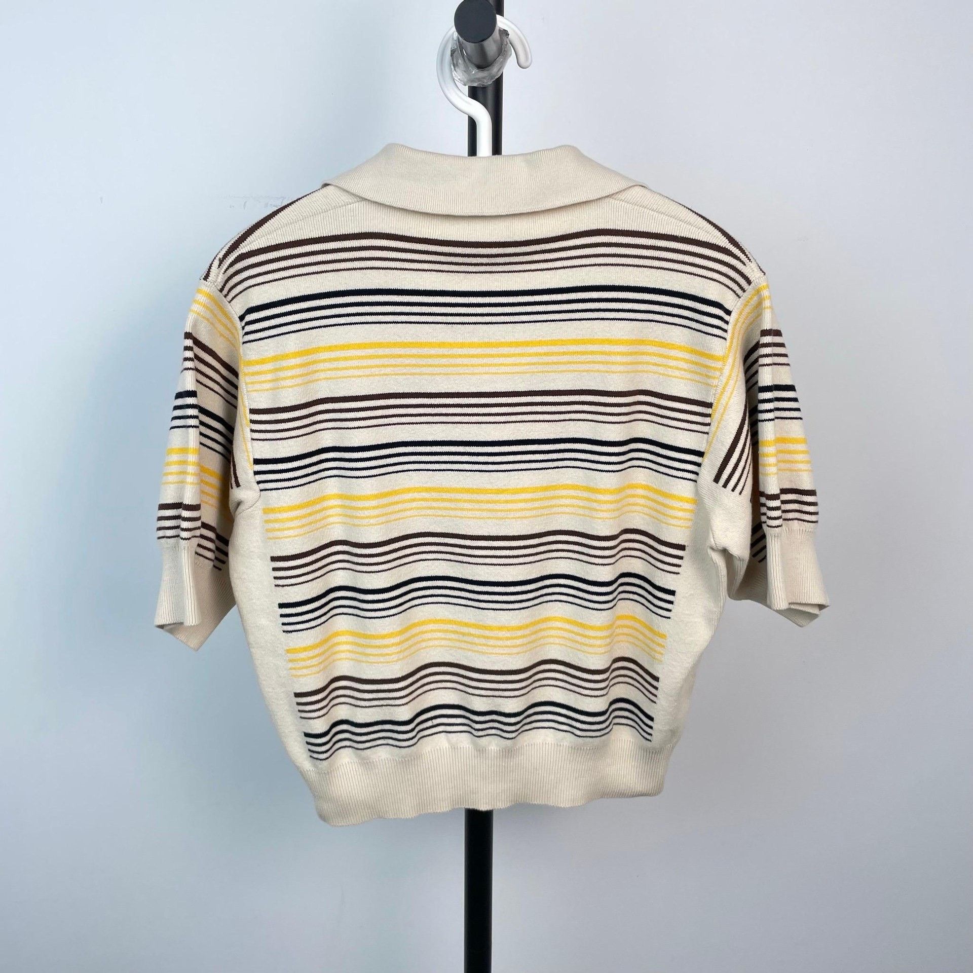 Miu Miu Miu Miu Striped Yellow Sweater 38 Women Size S / US 4 / IT 40 - 2 Thumbnail