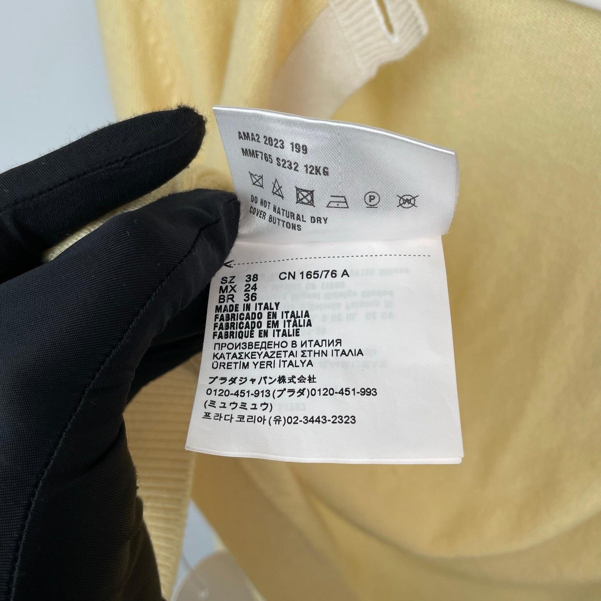 Miu Miu Miu Miu Yellow Sweater 24 Women Size XS / US 0-2 / IT 36-38 - 6 Thumbnail
