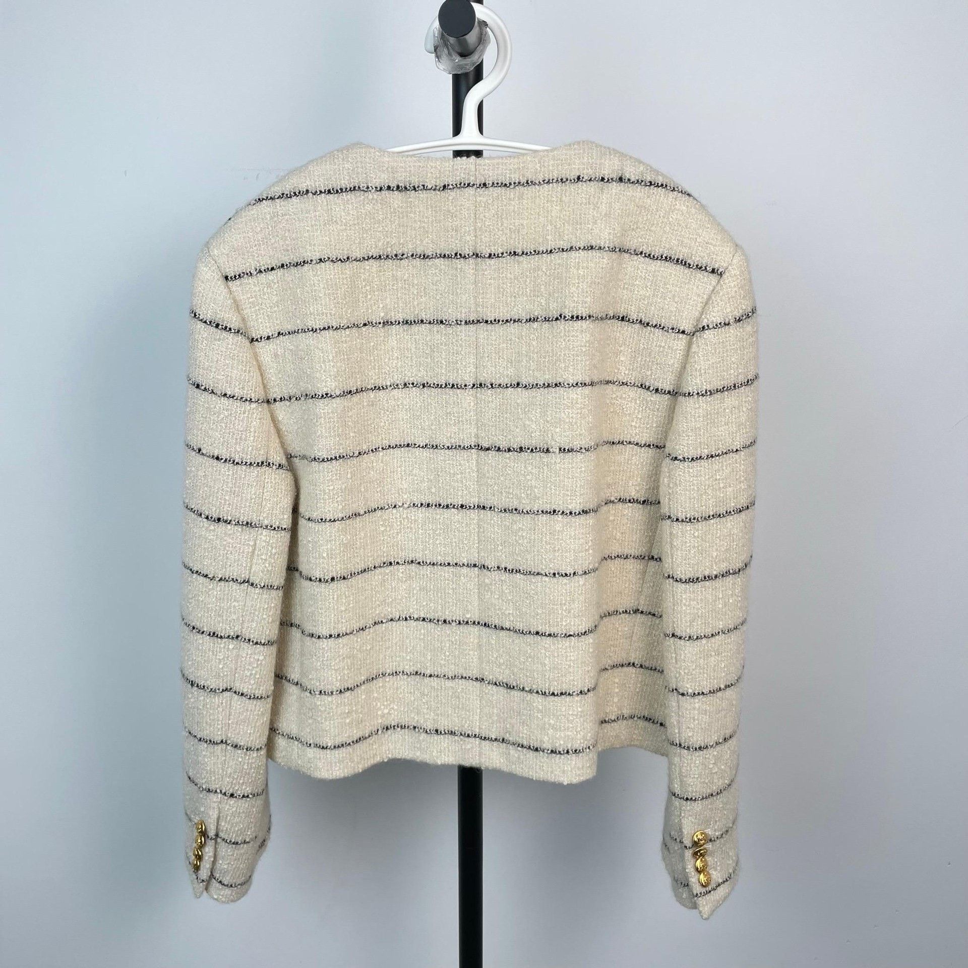 Celine Celine Striped White Jacket 38 Women Size S / US 4 / IT 40 - 2 Thumbnail