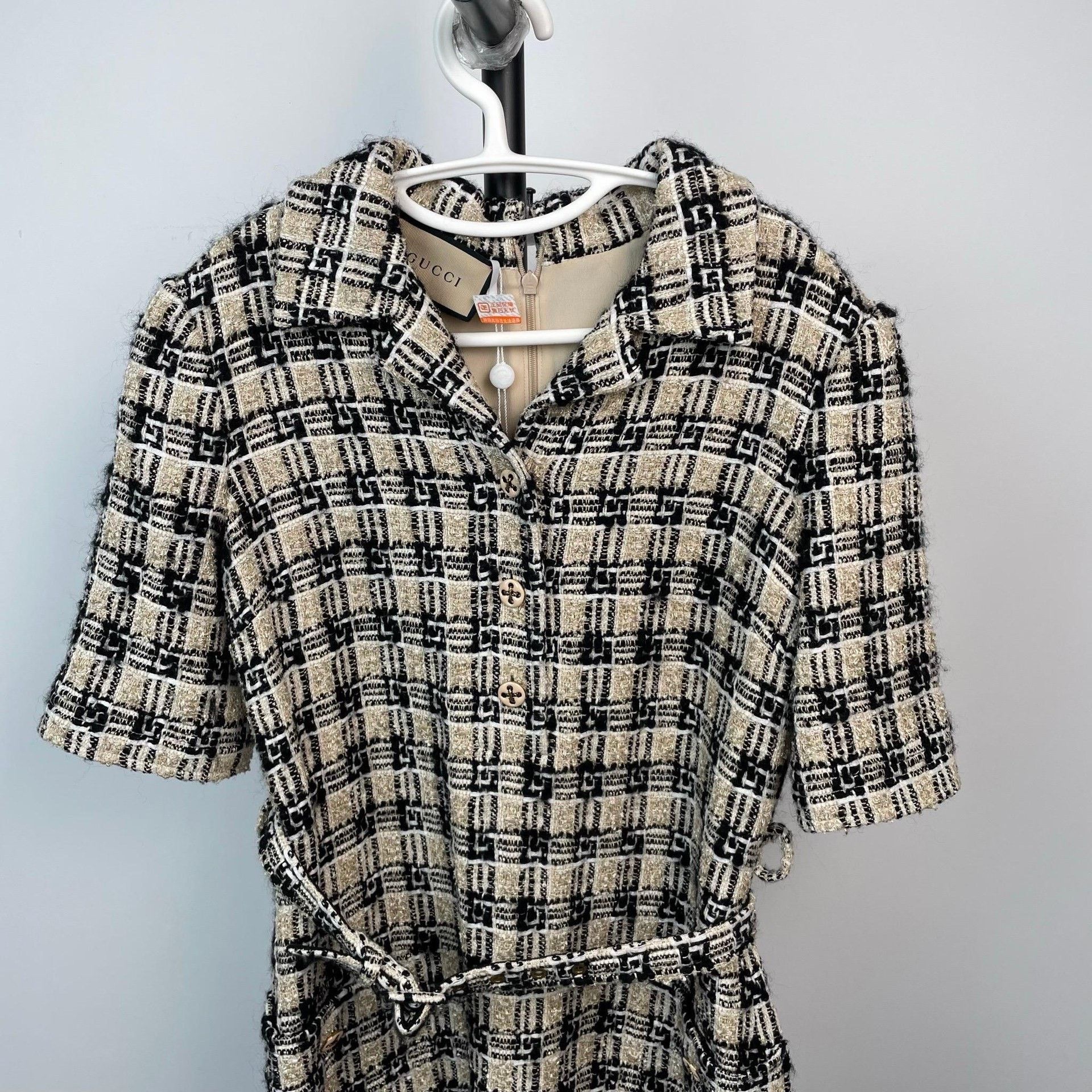Gucci Gucci Knit Plaid Multi Dress 38 Women Size S / US 4 / IT 40 - 6 Thumbnail