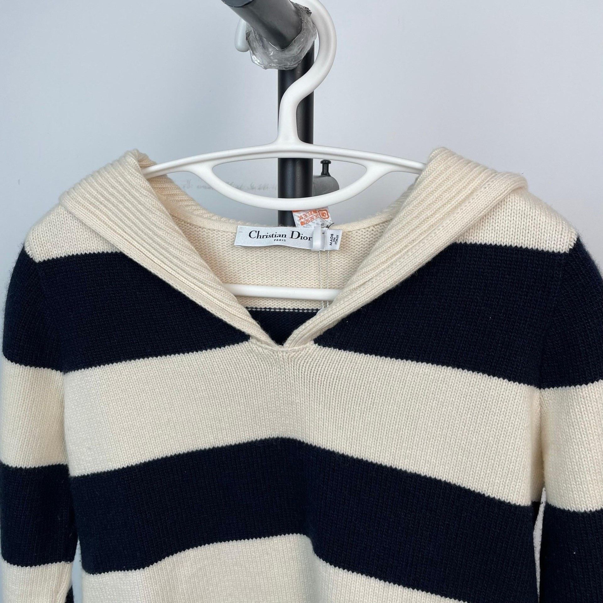 Dior Dior Knit Striped Black Sweater 34 Women Size XS / US 0-2 / IT 36-38 - 4 Thumbnail