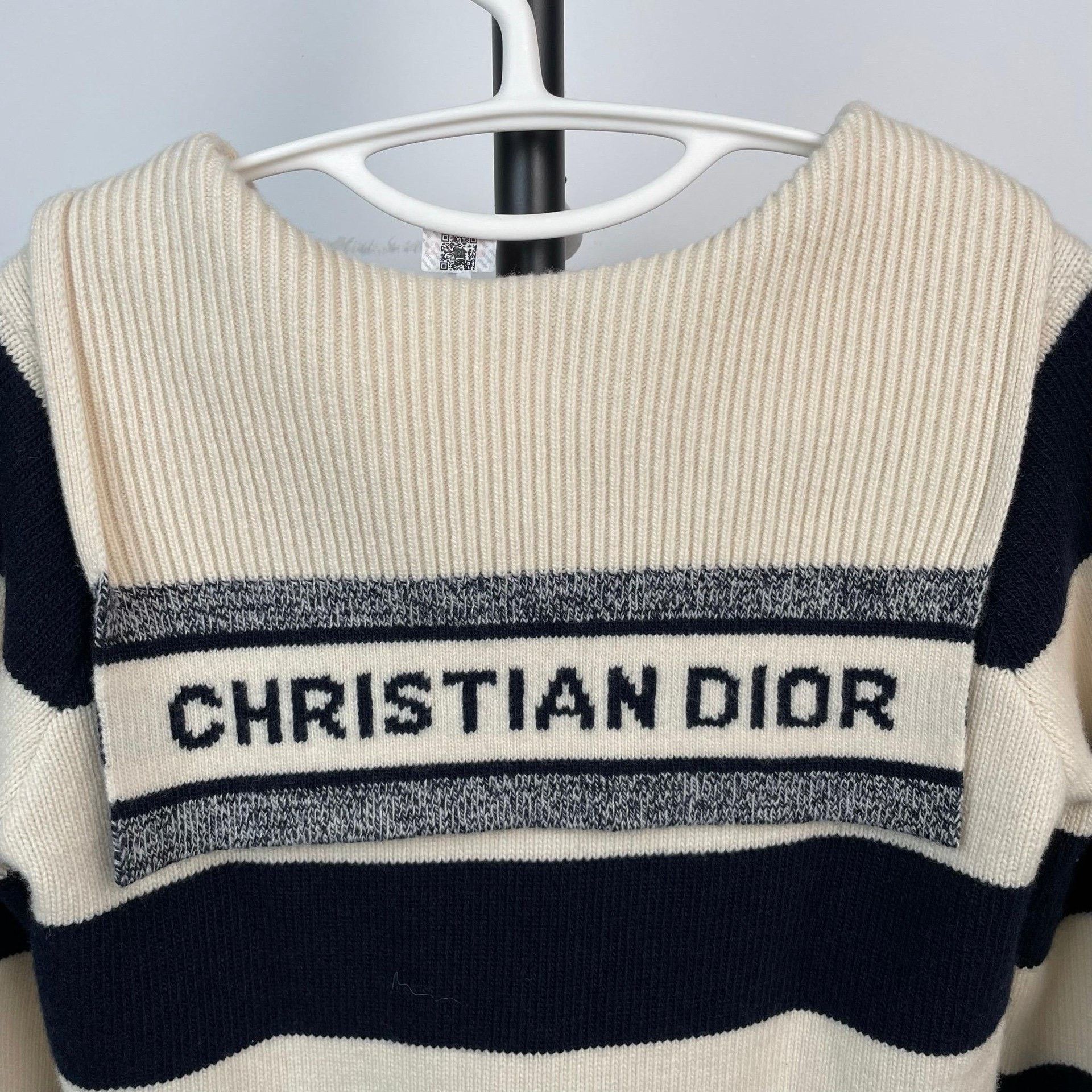 Dior Dior Knit Striped Black Sweater 34 Women Size XS / US 0-2 / IT 36-38 - 3 Thumbnail