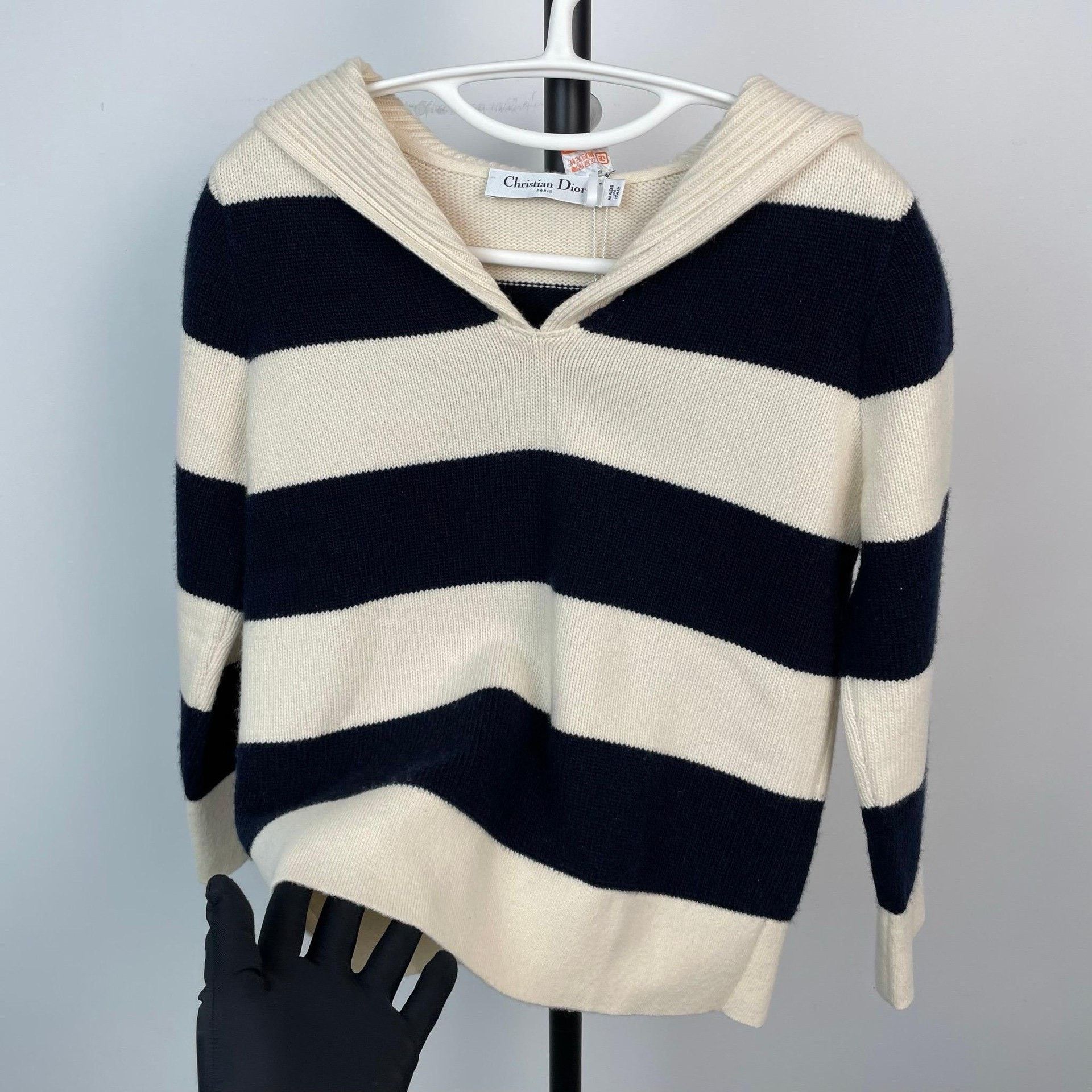 Dior Dior Knit Striped Black Sweater 34 Women Size XS / US 0-2 / IT 36-38 - 8 Thumbnail
