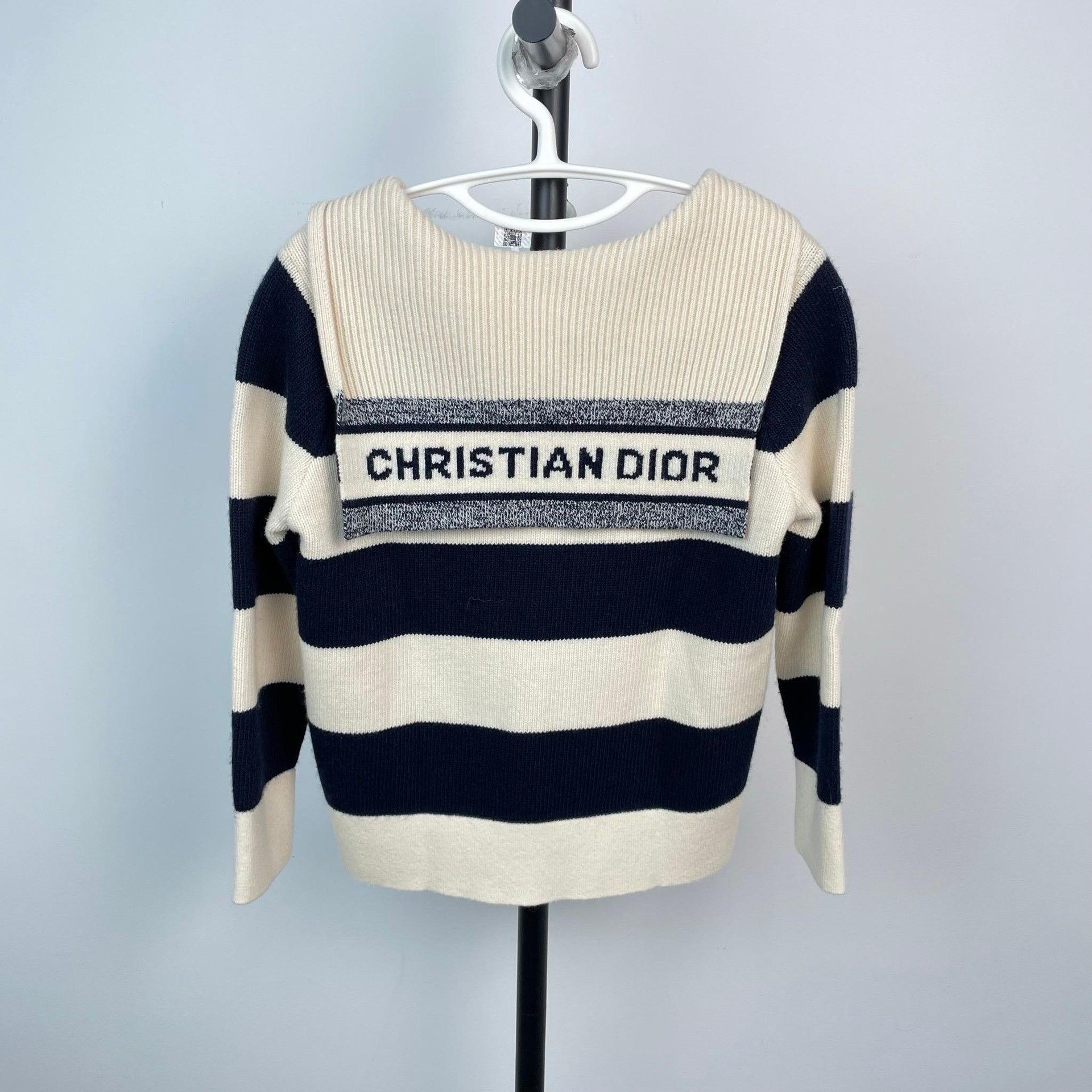 Dior Dior Knit Striped Black Sweater 34 Women Size XS / US 0-2 / IT 36-38 - 2 Thumbnail