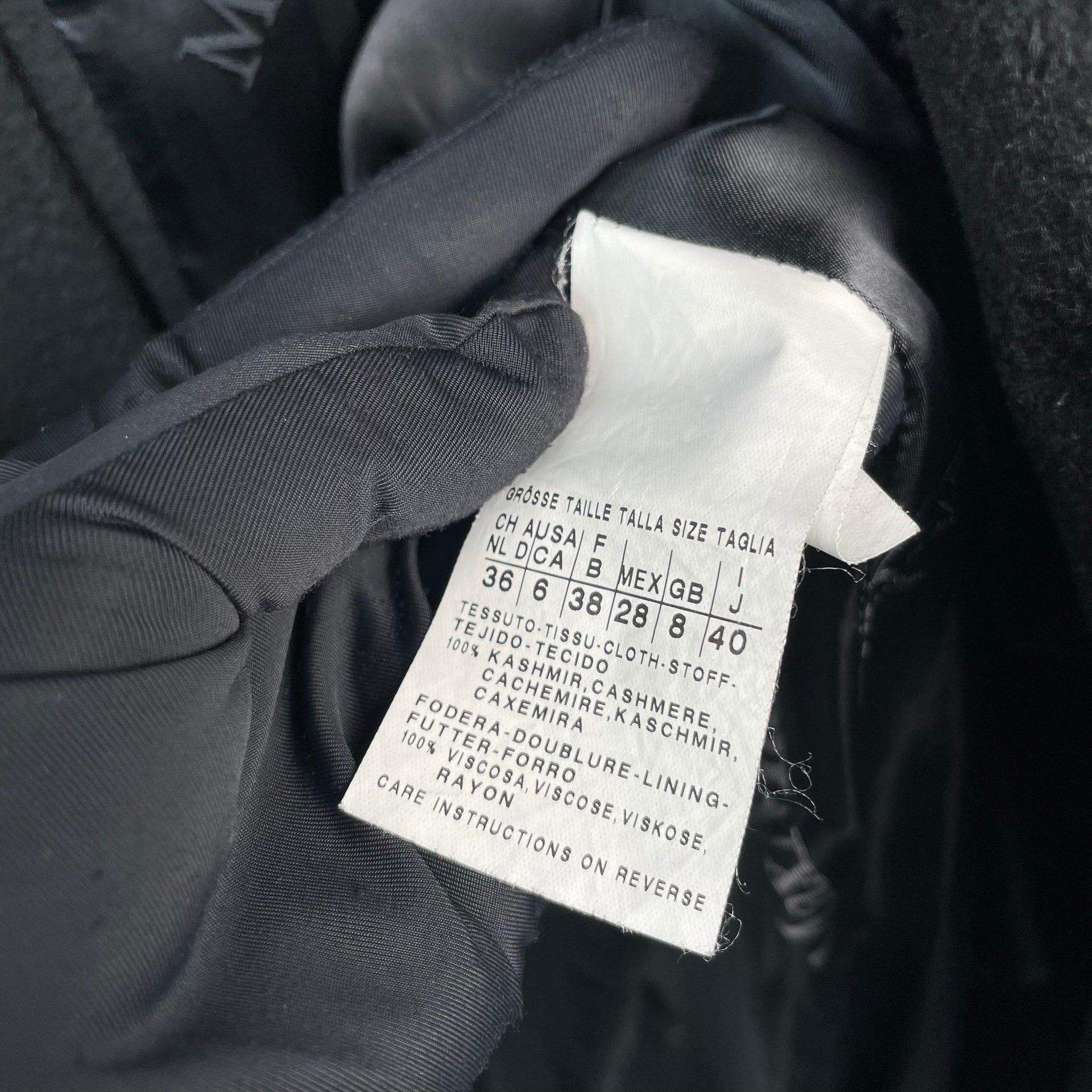 Max Mara Max Mara Long Black Coat 36 Women Size S / US 4 / IT 40 - 7 Thumbnail