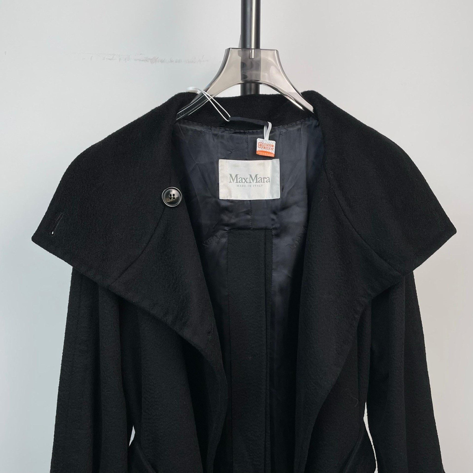 Max Mara Max Mara Long Black Coat 36 Women Size S / US 4 / IT 40 - 3 Thumbnail