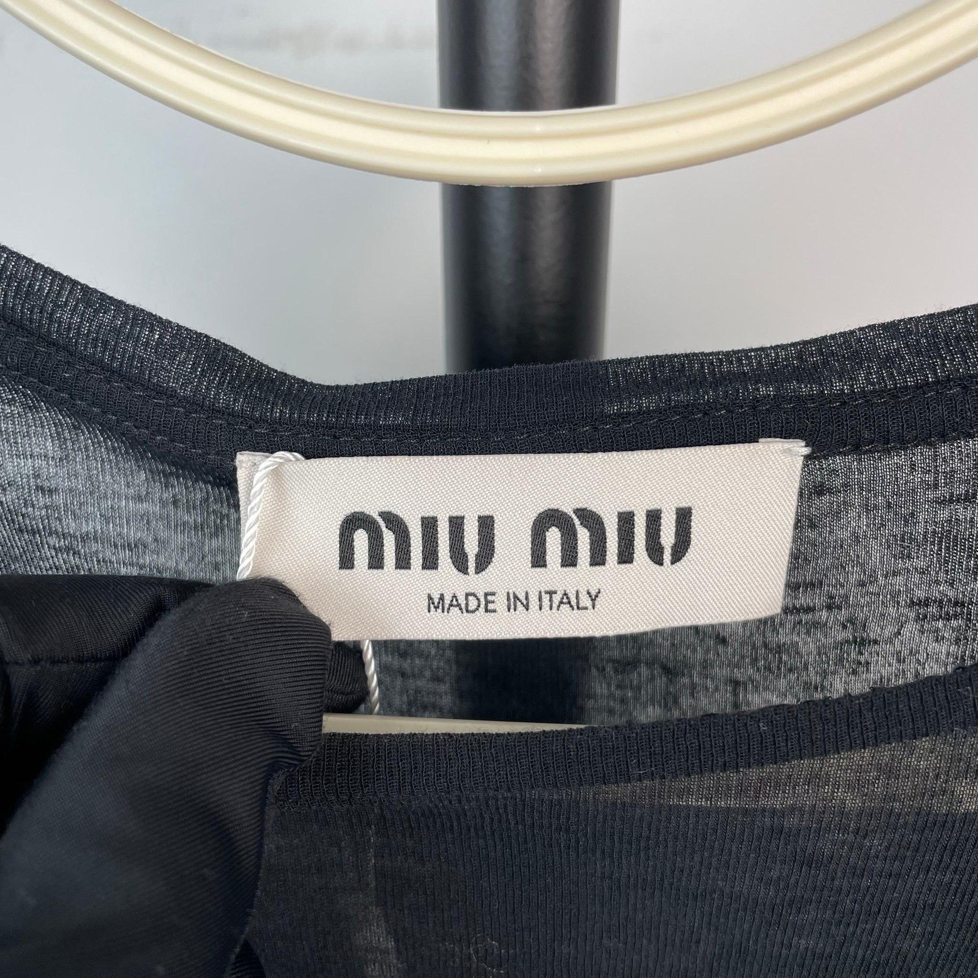 Miu Miu Miu Miu Gray T-Shirt XS Women Size XS / US 0-2 / IT 36-38 - 7 Thumbnail