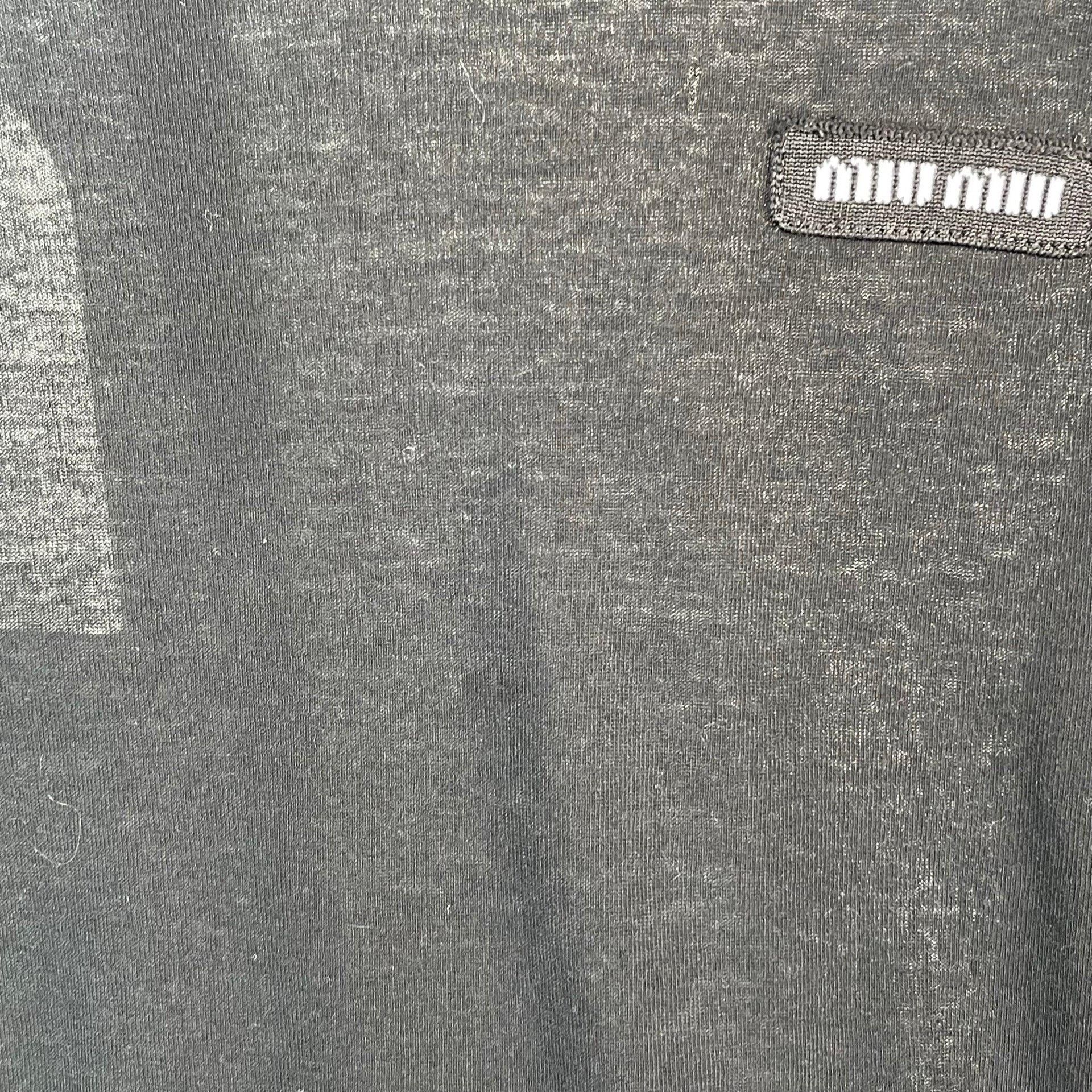 Miu Miu Miu Miu Gray T-Shirt XS Women Size XS / US 0-2 / IT 36-38 - 5 Thumbnail