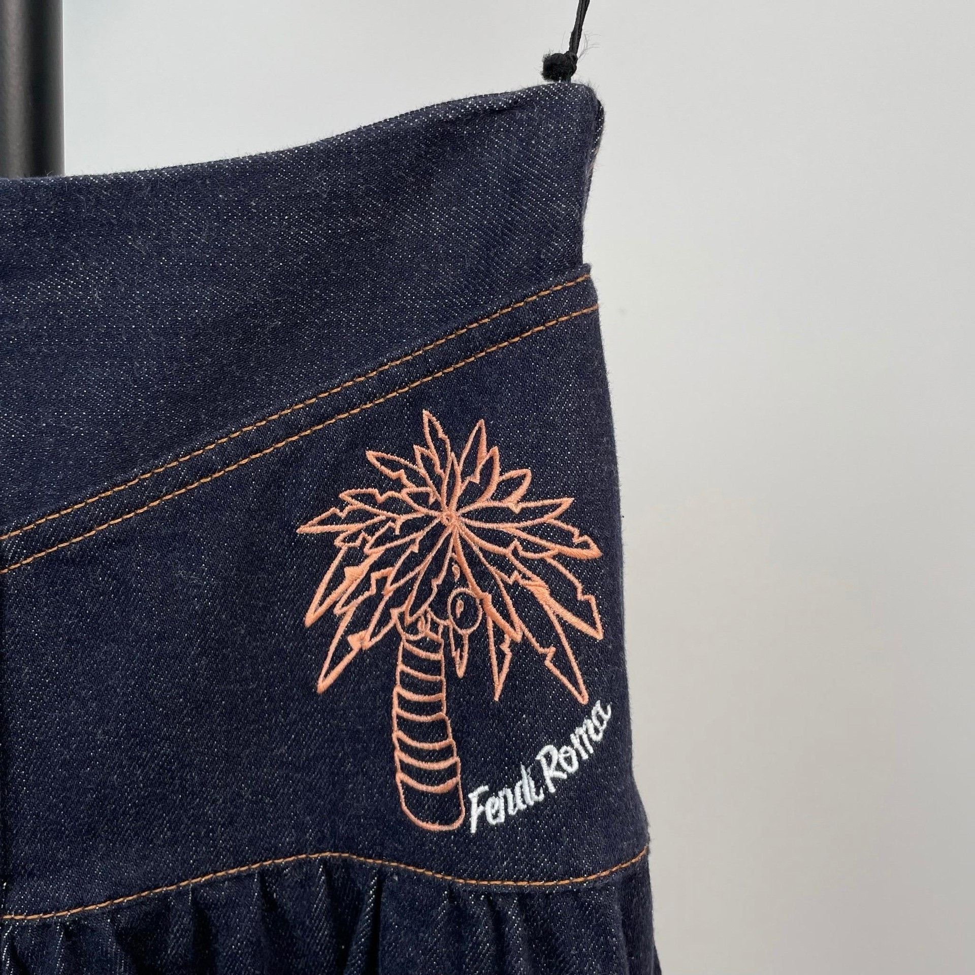 Fendi Fendi Embroidered Long Blue Skirt 36 Women Size 36" / US 14 / IT 50 - 3 Thumbnail