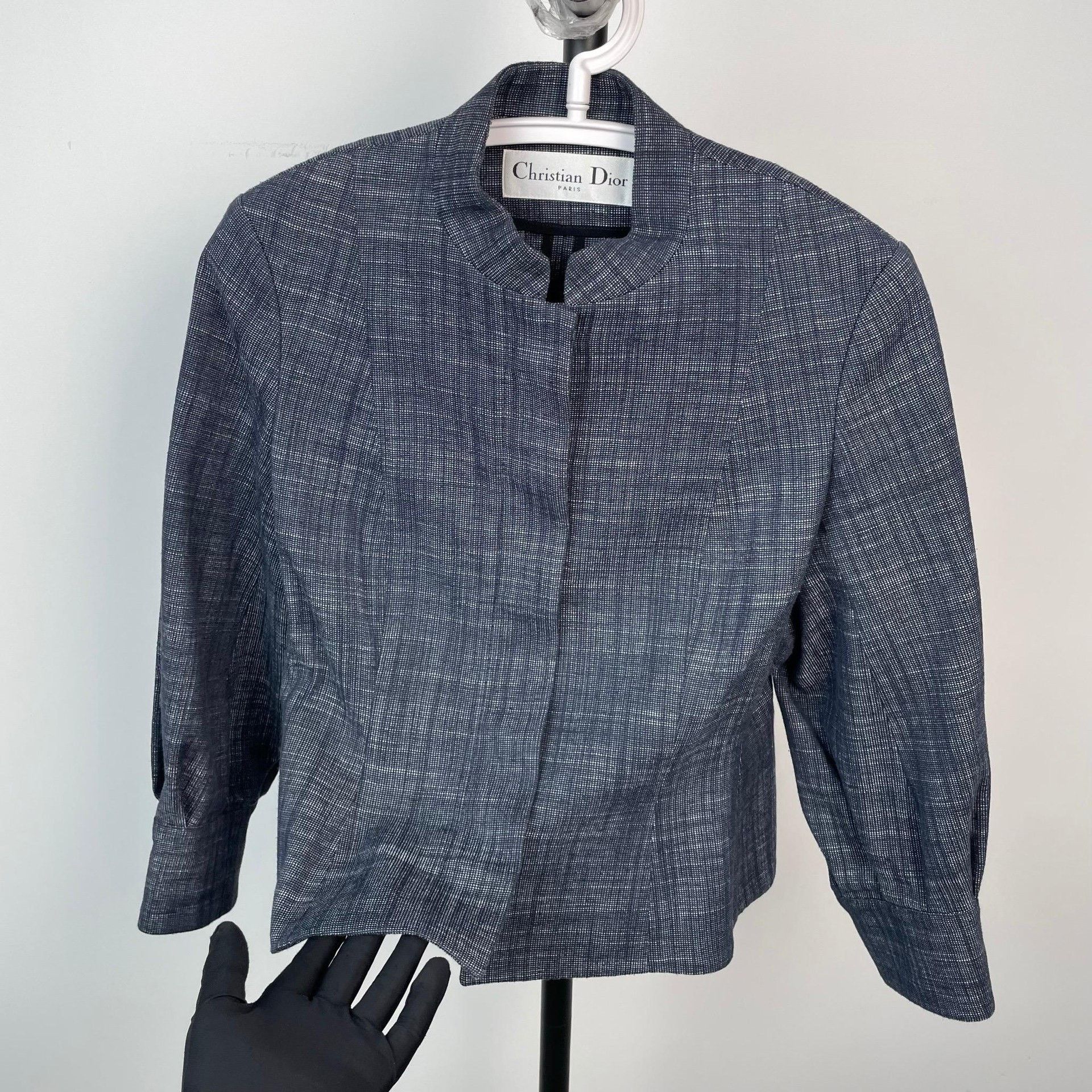 Dior Dior Cropped Cotton Blue Jacket 36 Women Size S / US 4 / IT 40 - 2 Thumbnail
