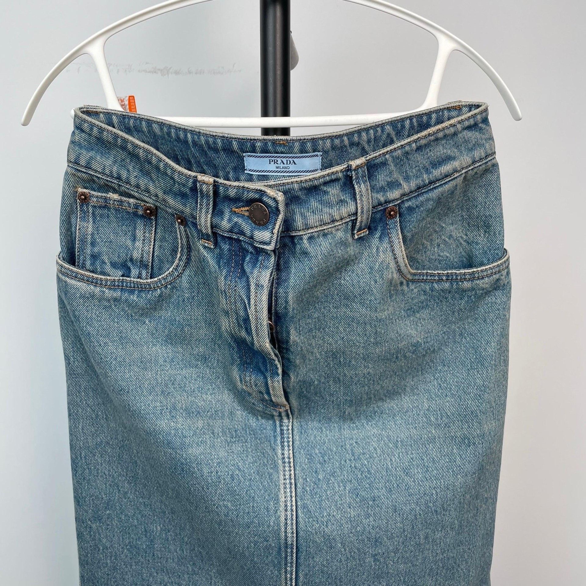 Prada Prada Cotton Blue Skirt S Women Size 26" / US 2 / IT 38 - 9 Thumbnail