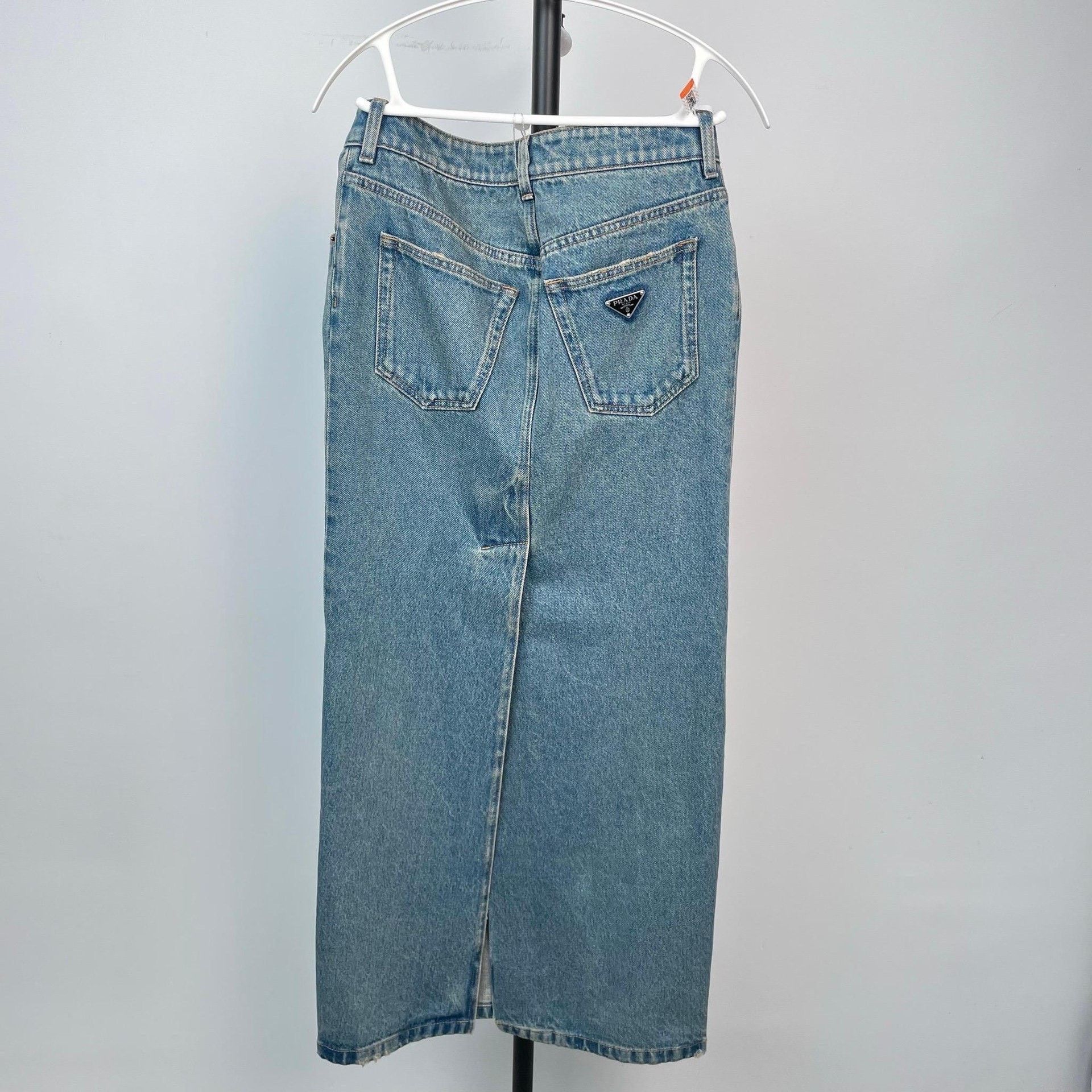 Prada Prada Cotton Blue Skirt S Women Size 26" / US 2 / IT 38 - 3 Thumbnail