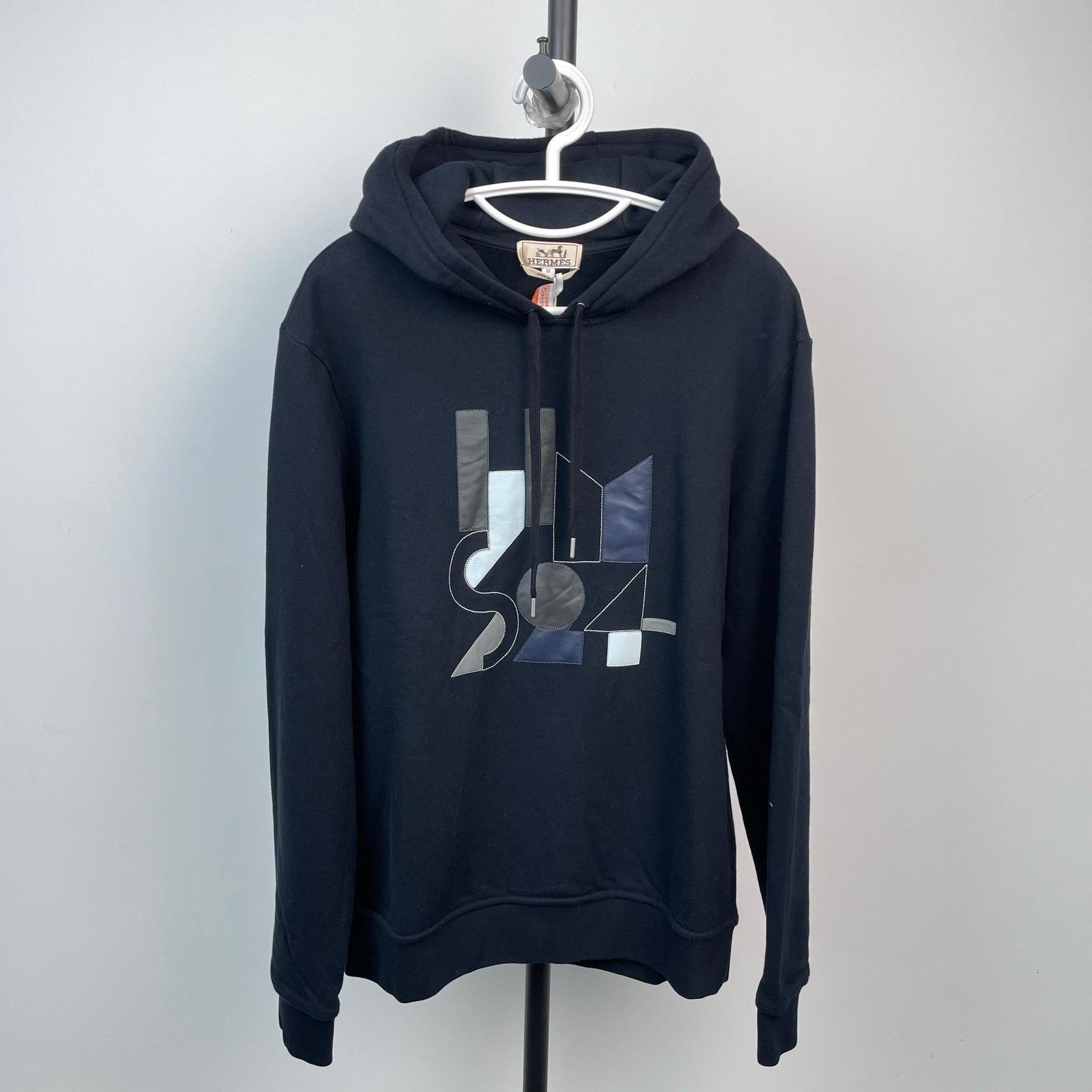 Hermes Hermes Leather Graphic Black Hoodie M Women Size M / US 6-8 / IT 42-44 - 8 Thumbnail