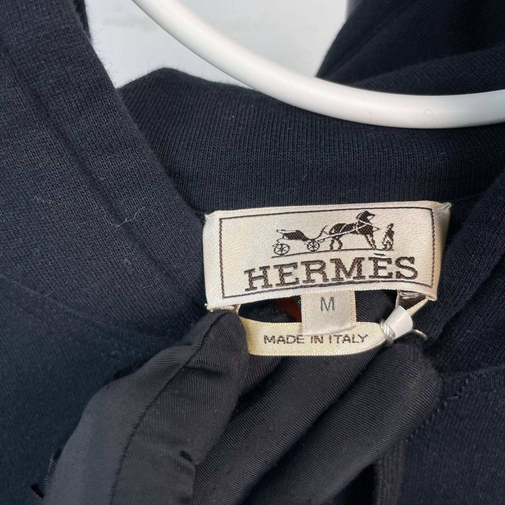 Hermes Hermes Leather Graphic Black Hoodie M Women Size M / US 6-8 / IT 42-44 - 4 Thumbnail