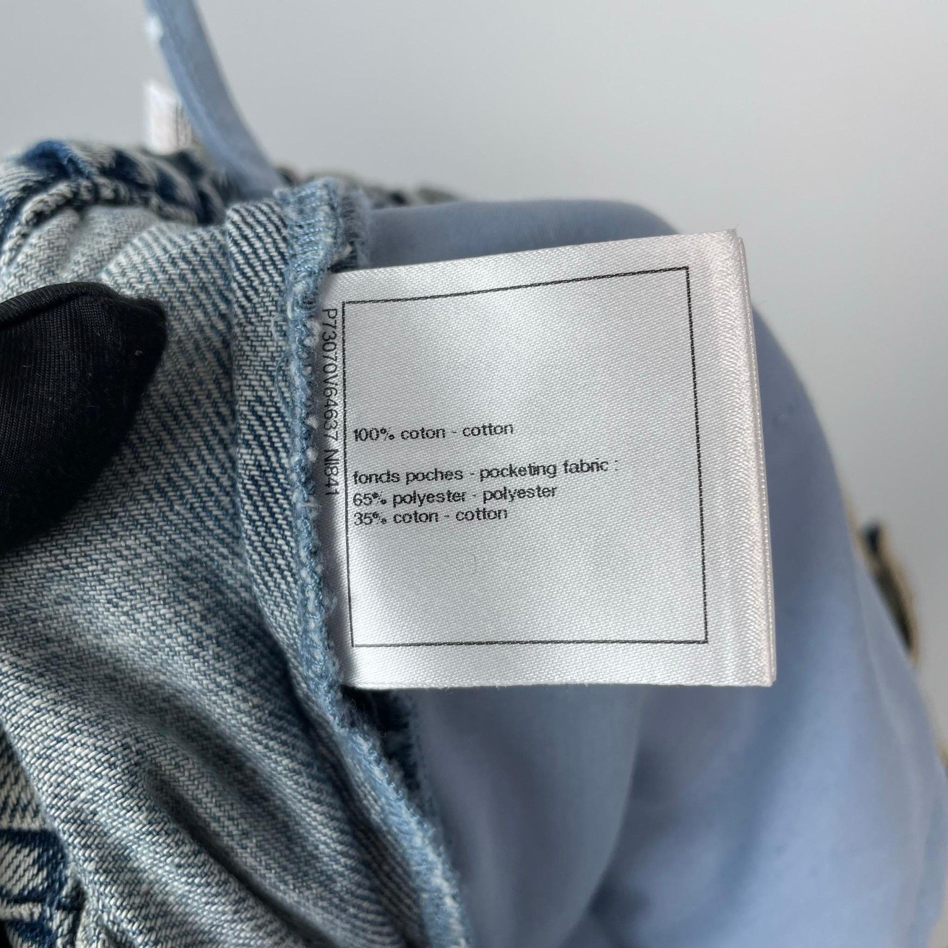 Chanel Chanel Blue Jeans 22 Women Size 22" - 7 Thumbnail