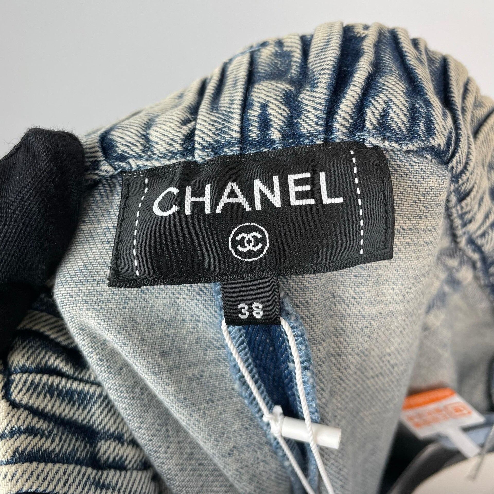 Chanel Chanel Blue Jeans 22 Women Size 22" - 6 Thumbnail