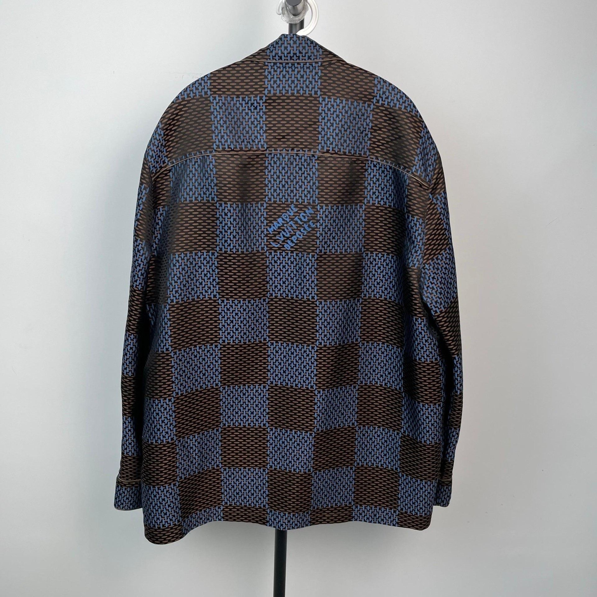 Louis Vuitton Louis Vuitton Blue Shirt XL Men Size US XL / EU 56 / 4 - 3 Thumbnail