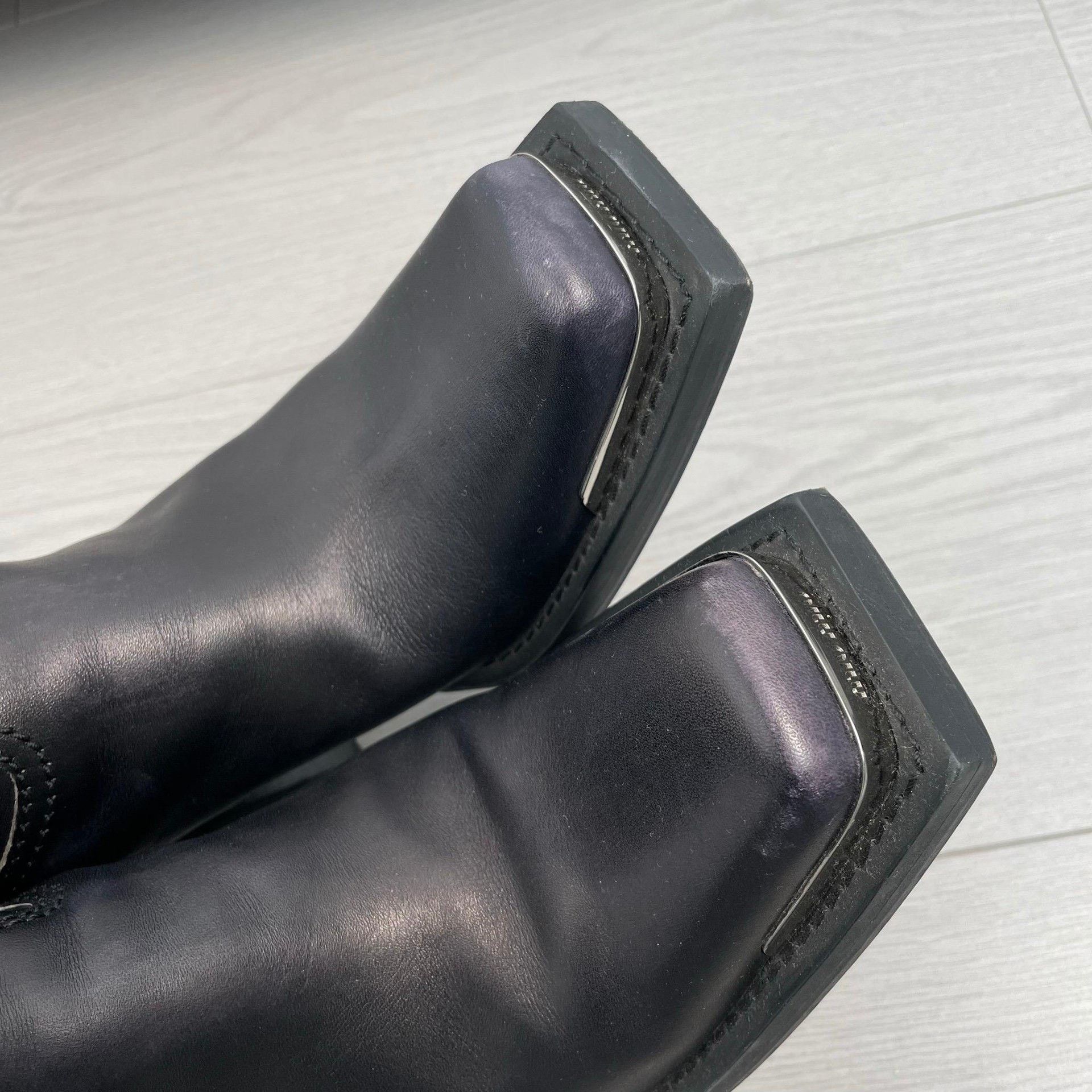 Miu Miu Miu Miu Leather Purple Boots 35 Women Size US 5 / IT 35 - 4 Thumbnail