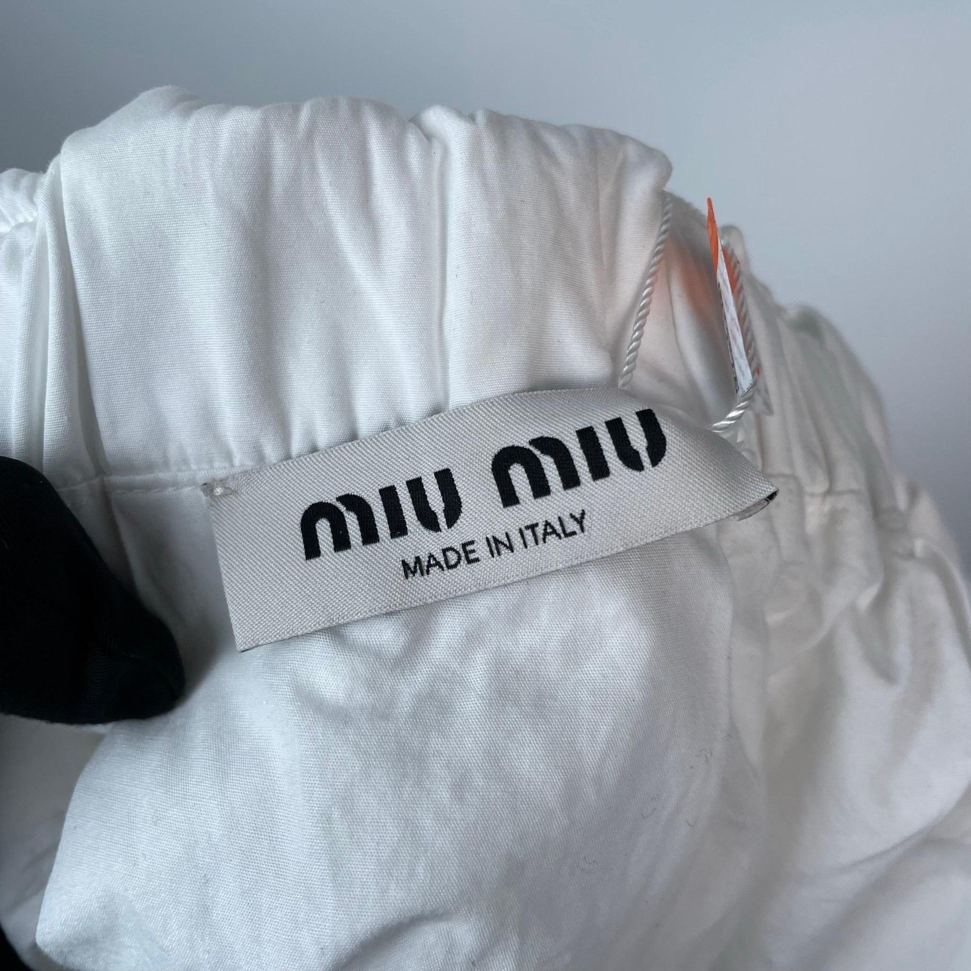 Miu Miu Miu Miu Cropped White Skirt 40 Women Size 40" / US 18 - 3 Thumbnail