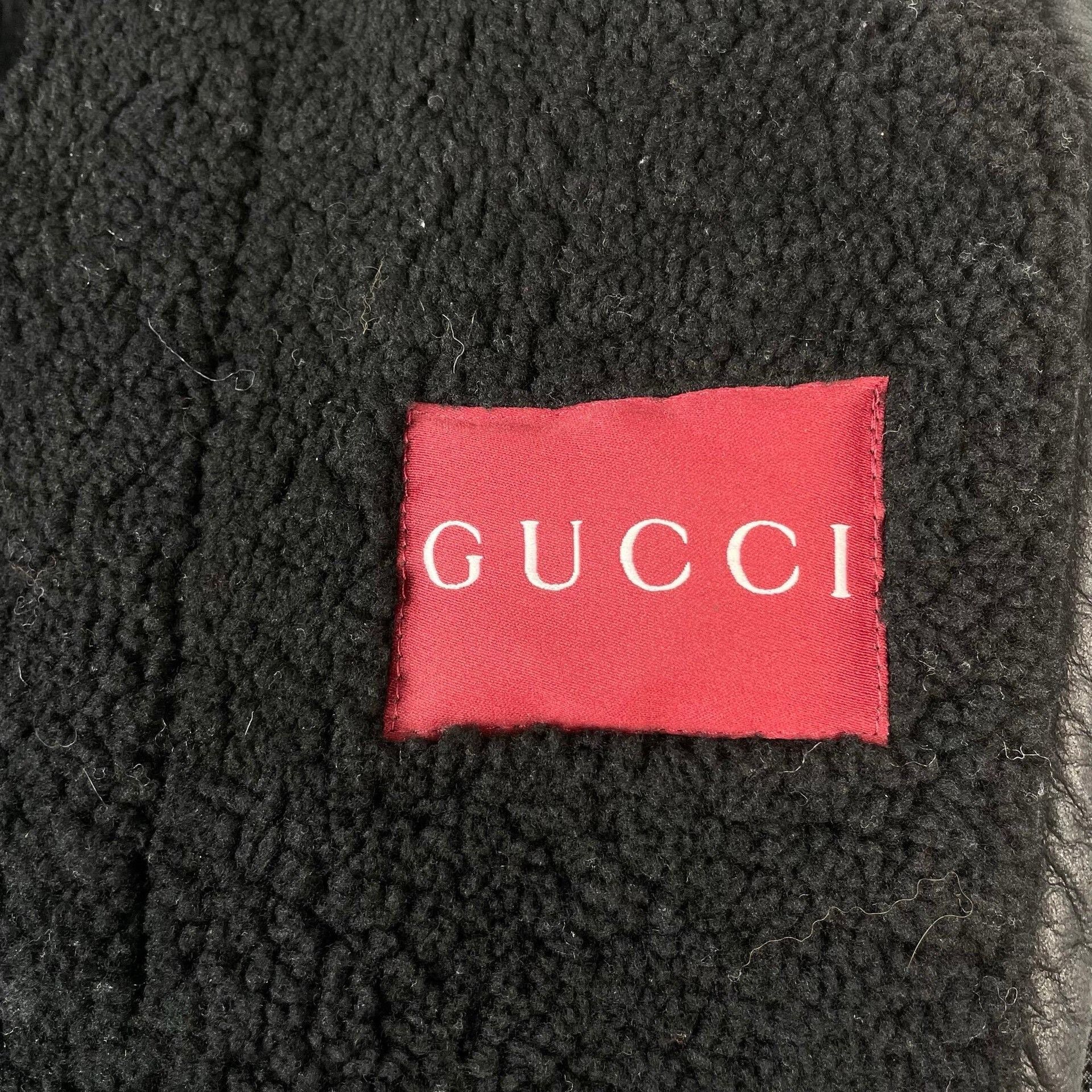 Gucci Gucci Fleece Black Leather Jacket 44 Men Size US L / EU 52-54 / 3 - 9 Thumbnail