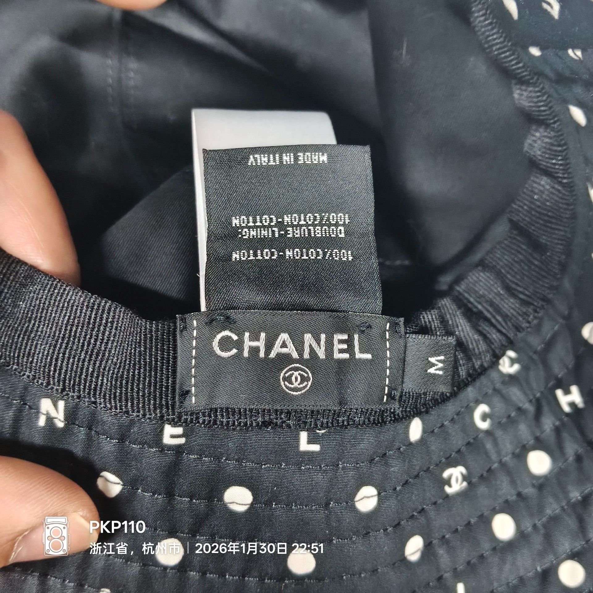Chanel Chanel Black Hat M Men Size ONE SIZE - 6 Thumbnail