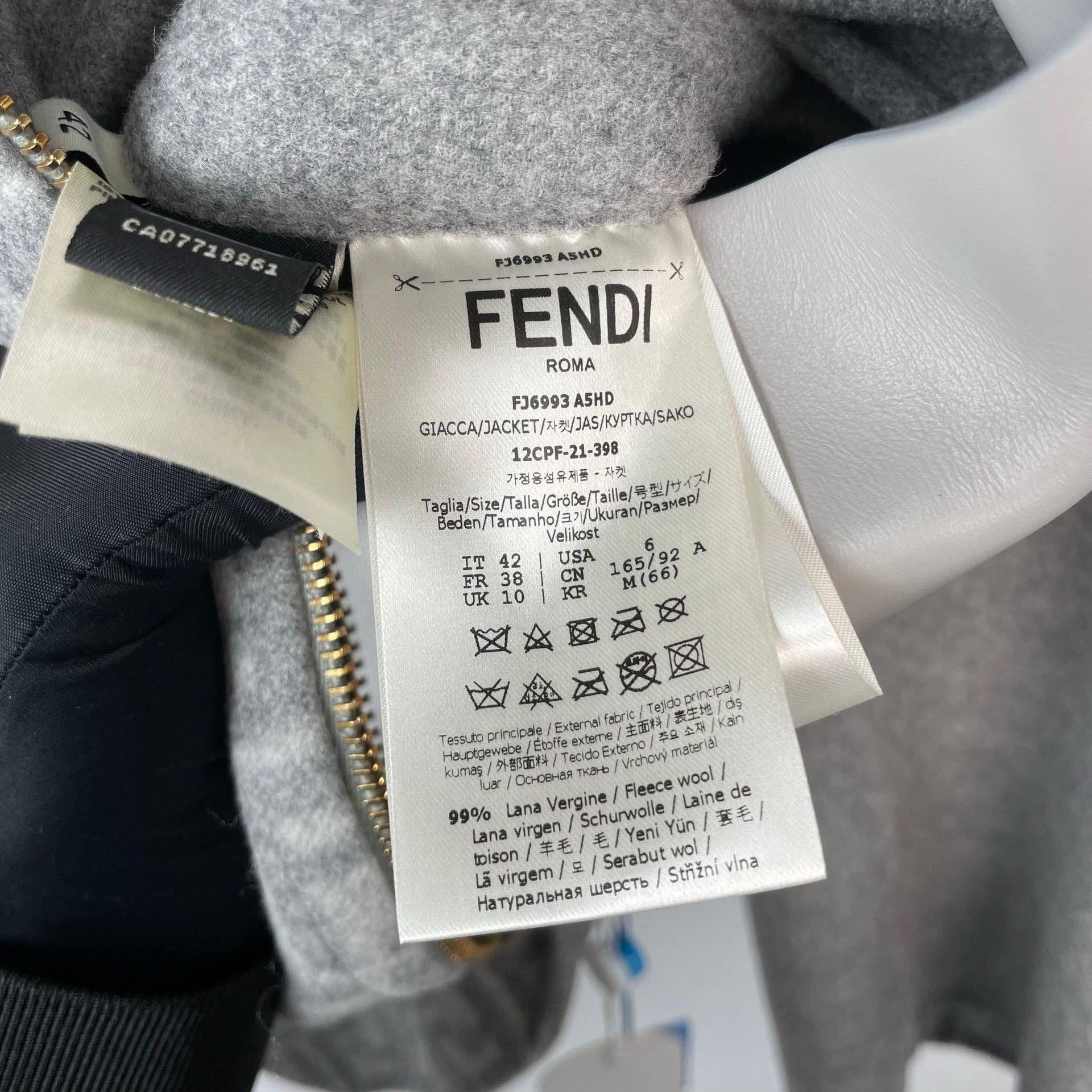 Fendi Fendi Gray Jacket 42 Women Size M / US 6-8 / IT 42-44 - 7 Thumbnail