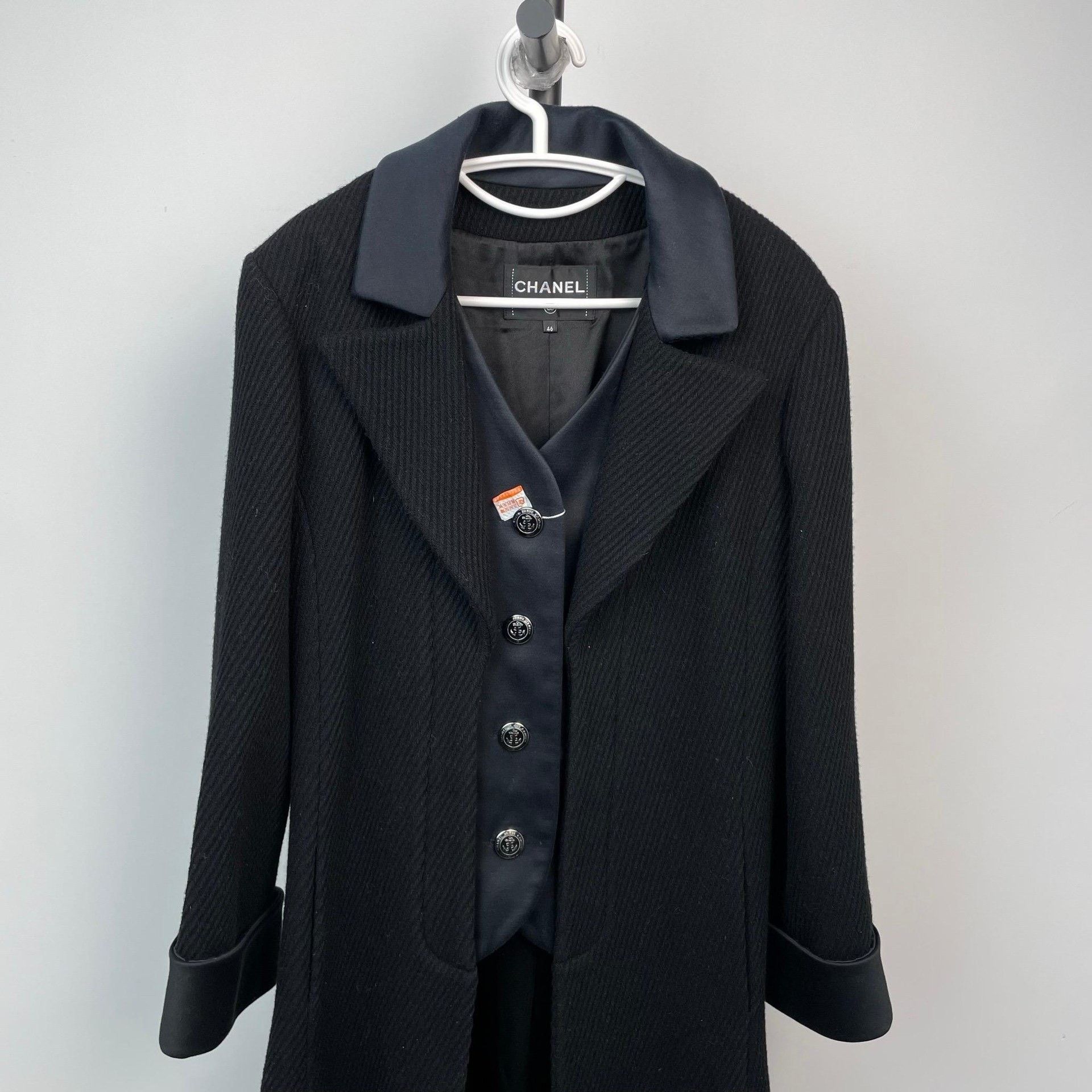 Chanel Chanel Black Heavy Coat 46 Men Size US L / EU 52-54 / 3 - 3 Thumbnail