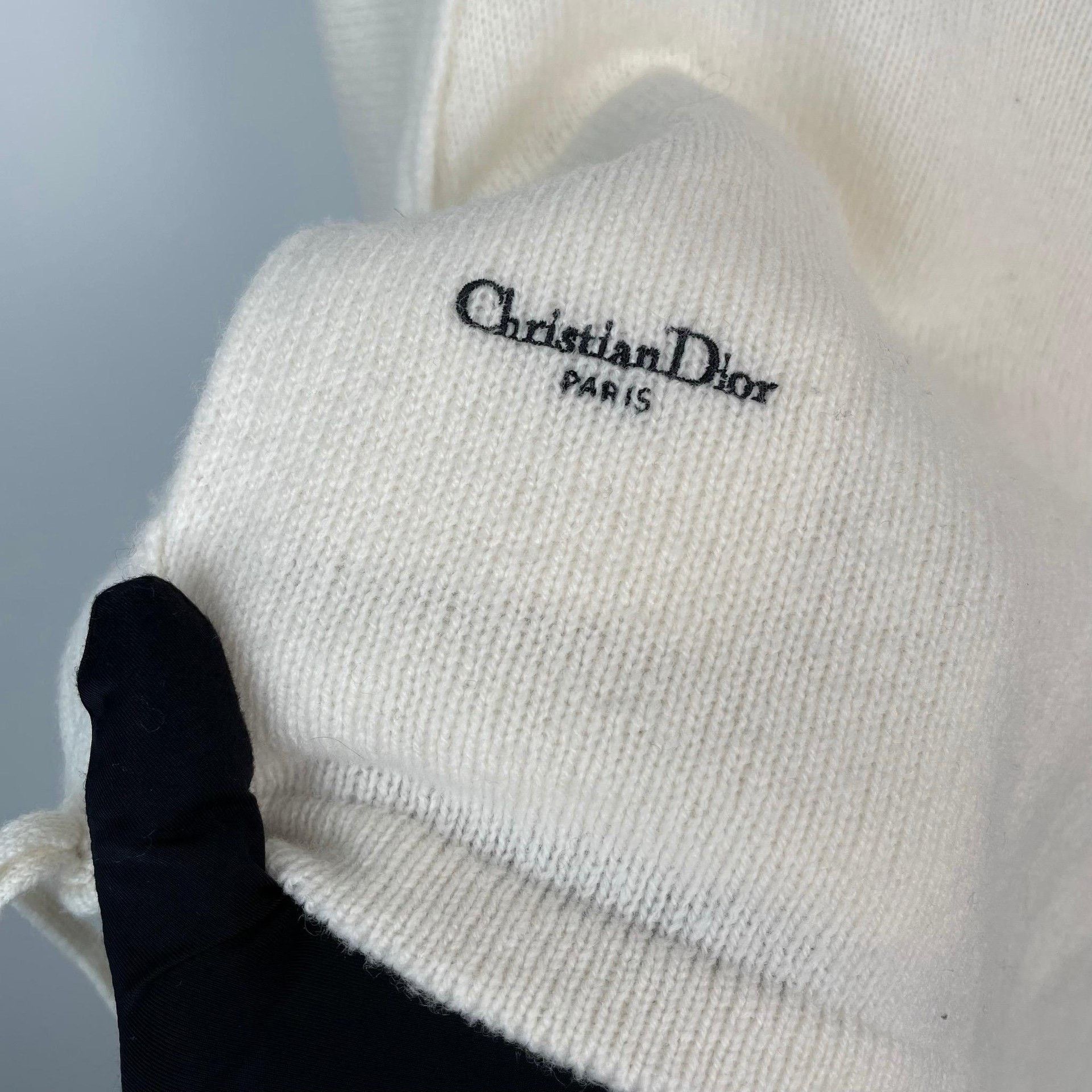 Dior Dior Retro Wool White Sweater 36 Women Size S / US 4 / IT 40 - 2 Thumbnail