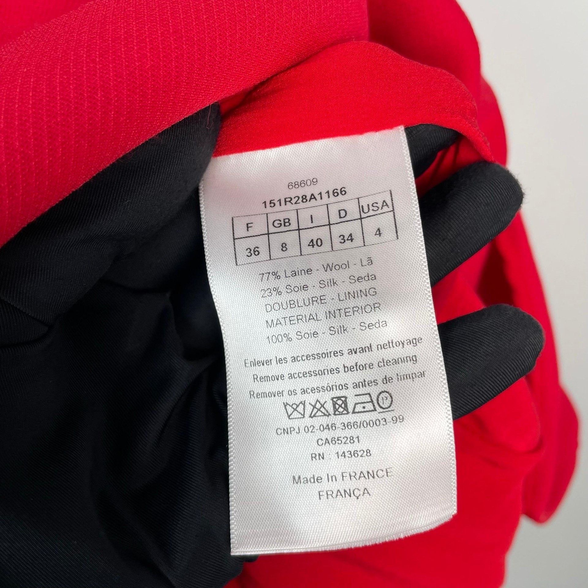 Dior Dior Wool Red Dress 36 Women Size S / US 4 / IT 40 - 7 Thumbnail