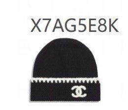 Chanel Chanel Knit Black Hat M Men Size ONE SIZE - 2 Thumbnail