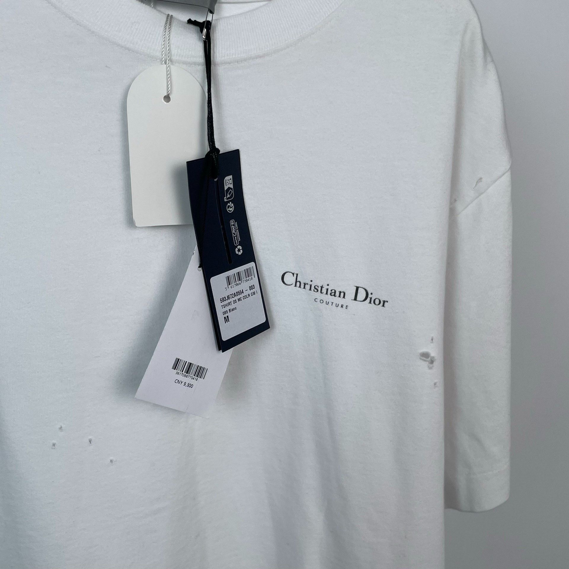 Dior Dior Distressed T-Shirt M Men Size US M / EU 48-50 / 2 - 9 Thumbnail