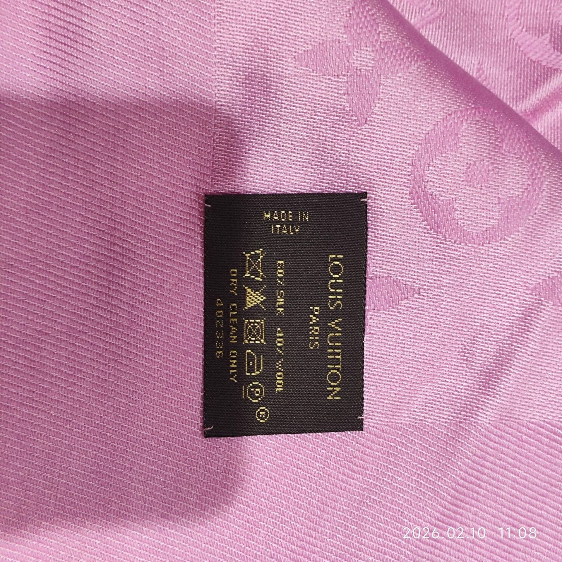 Louis Vuitton Louis Vuitton Pink Scarf M Men Size ONE SIZE - 2 Thumbnail