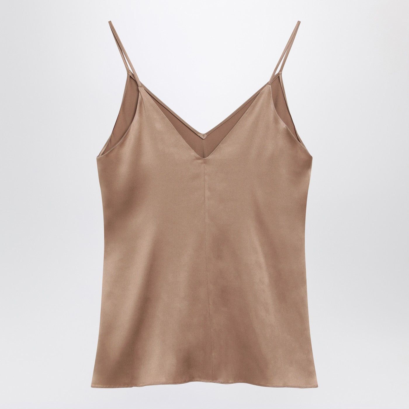 Brunello Cucinelli Brunello Cucinelli Light Beige Silk-Blend Tank Top Size L / US 10 / IT 46 - 2 Thumbnail