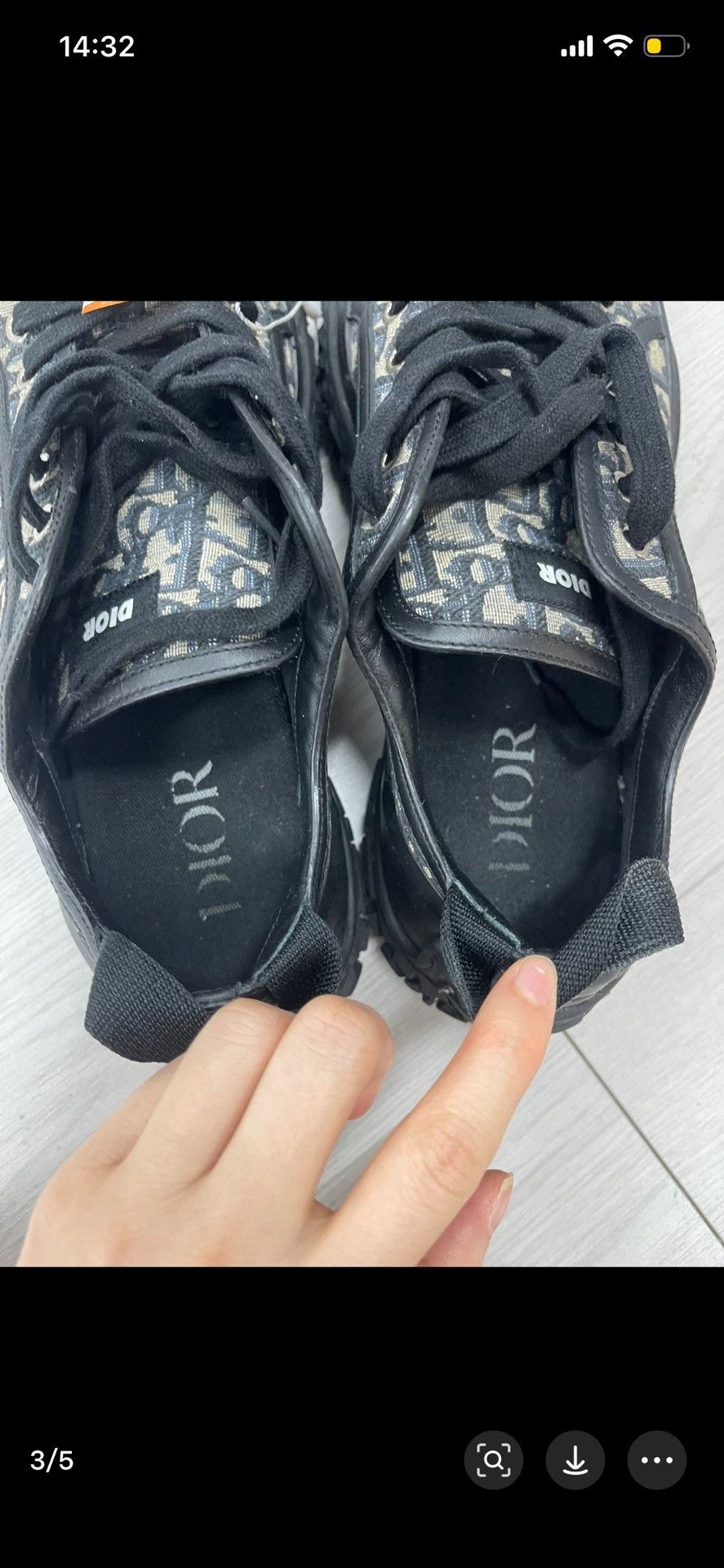 Dior Dior Black Lowtop Sneakers 44 Men Size US 10.5 / EU 43-44 - 3 Thumbnail
