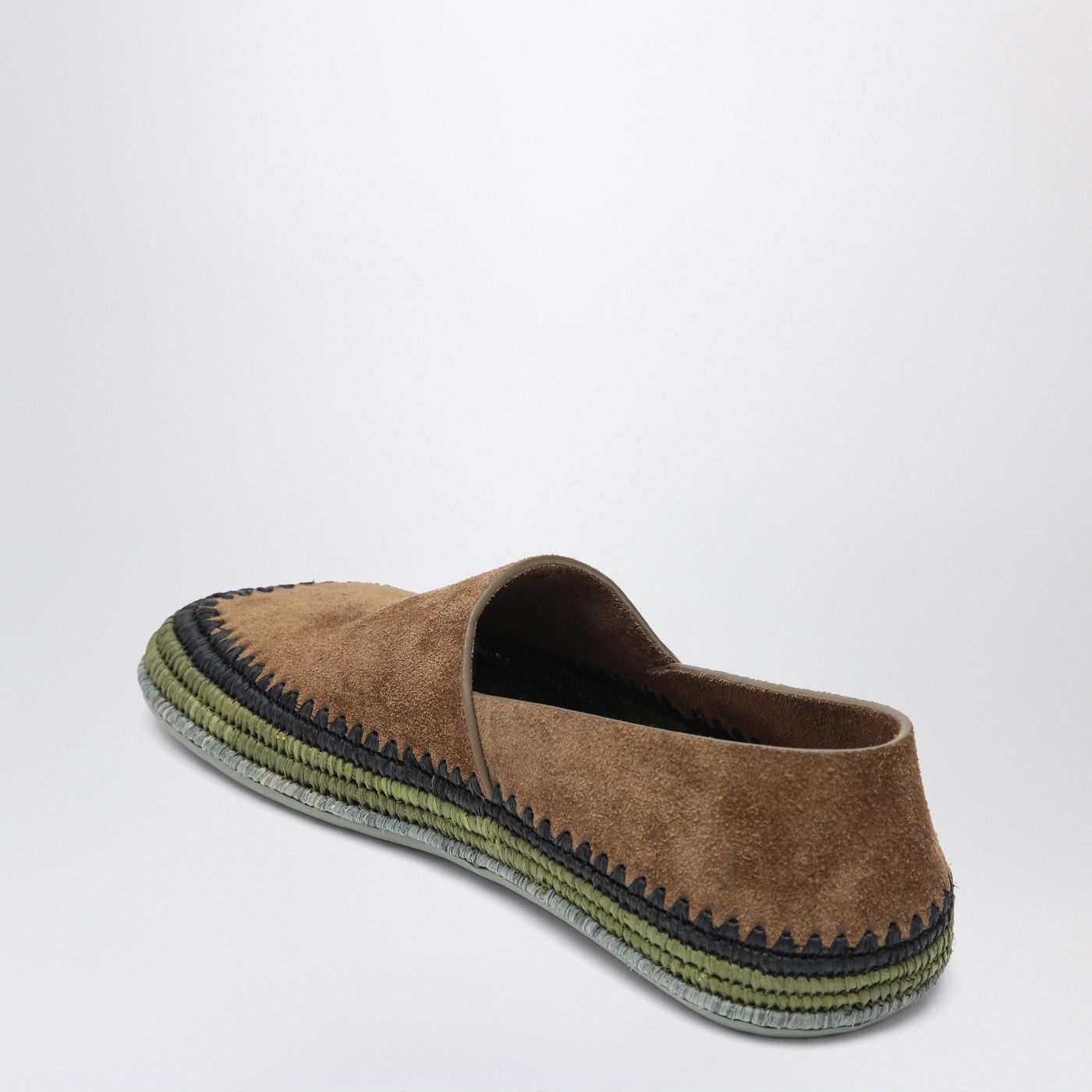 Loewe Loewe Brown Rio Slippers In Suede And Raffia Size US 12 / EU 45 - 2 Thumbnail