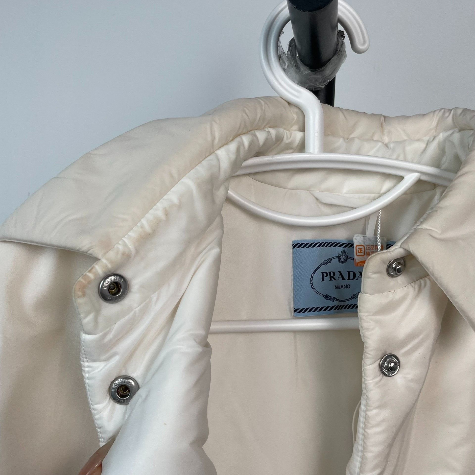 Prada Prada Nylon Cotton White Heavy Coat 36 Men Size US S / EU 44-46 / 1 - 5 Thumbnail