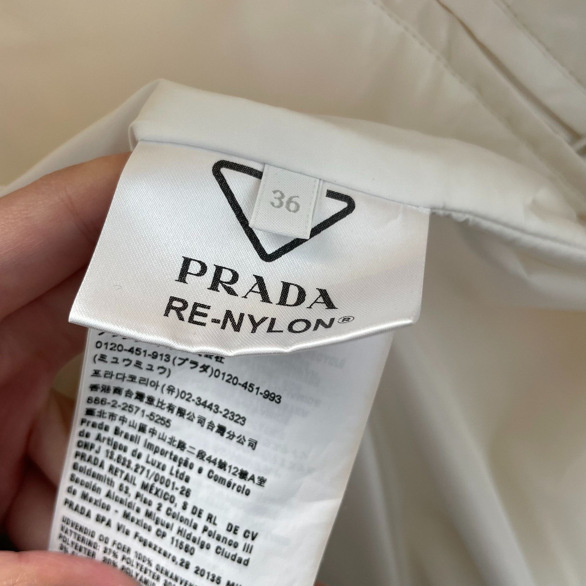 Prada Prada Nylon Cotton White Heavy Coat 36 Men Size US S / EU 44-46 / 1 - 4 Thumbnail