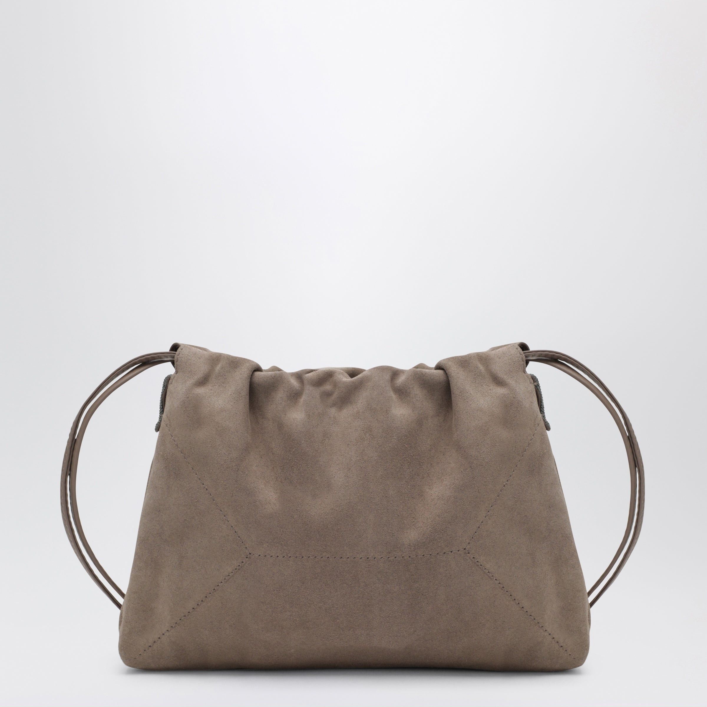 Brunello Cucinelli Brunello Cucinelli Bc Duo Pouch Brown Suede Bag With Monile Detail Size ONE SIZE - 2 Thumbnail