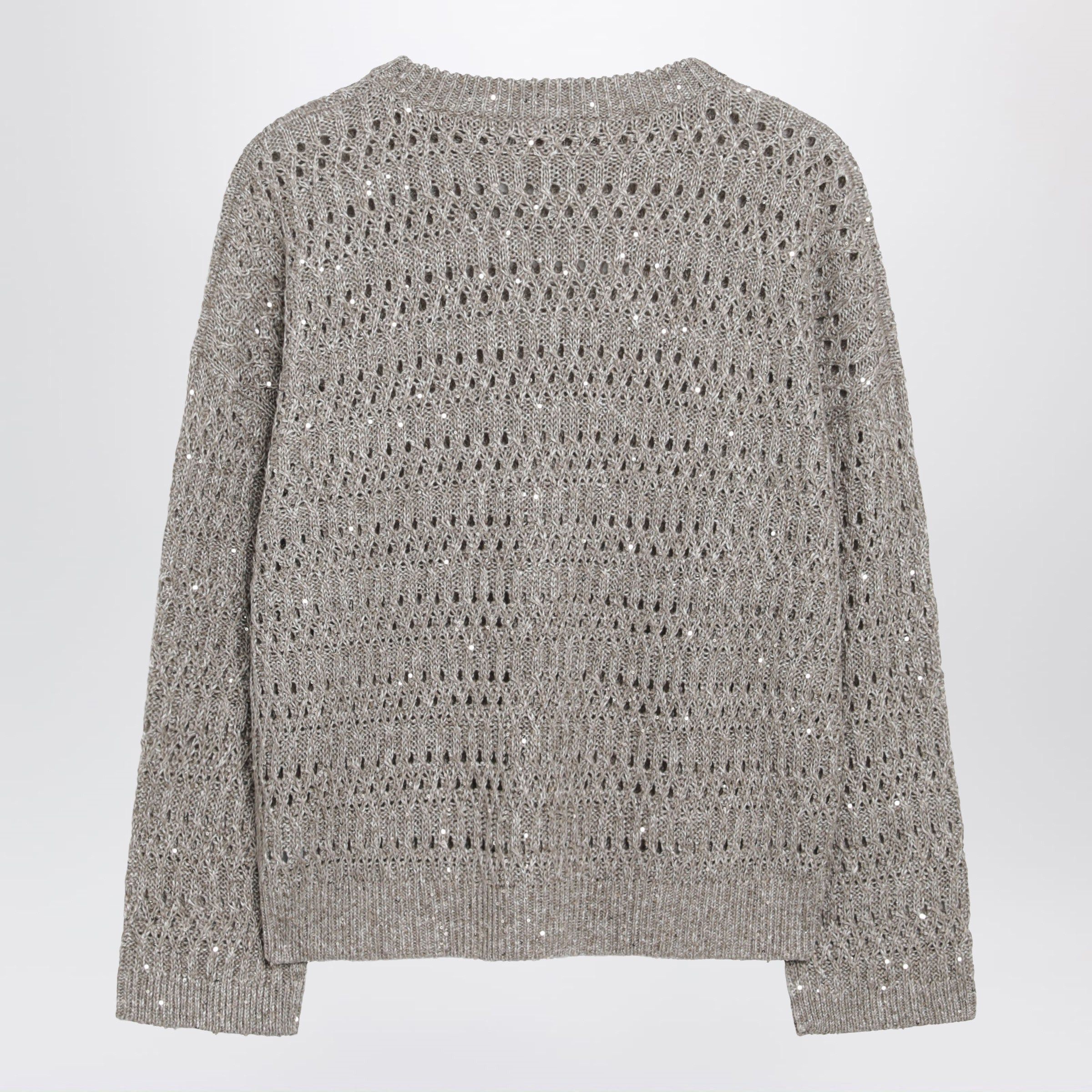 Brunello Cucinelli Brunello Cucinelli Crochet Crewneck Sweater With Sequins Size L / US 10 / IT 46 - 2 Thumbnail