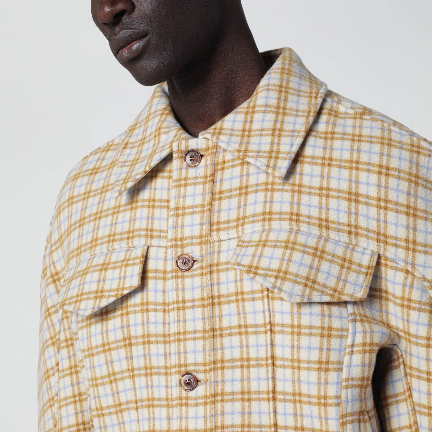 Sefr Sefr Matthieu Jacket In Checked Wool Cloth Size US XL / EU 56 / 4 - 2 Thumbnail