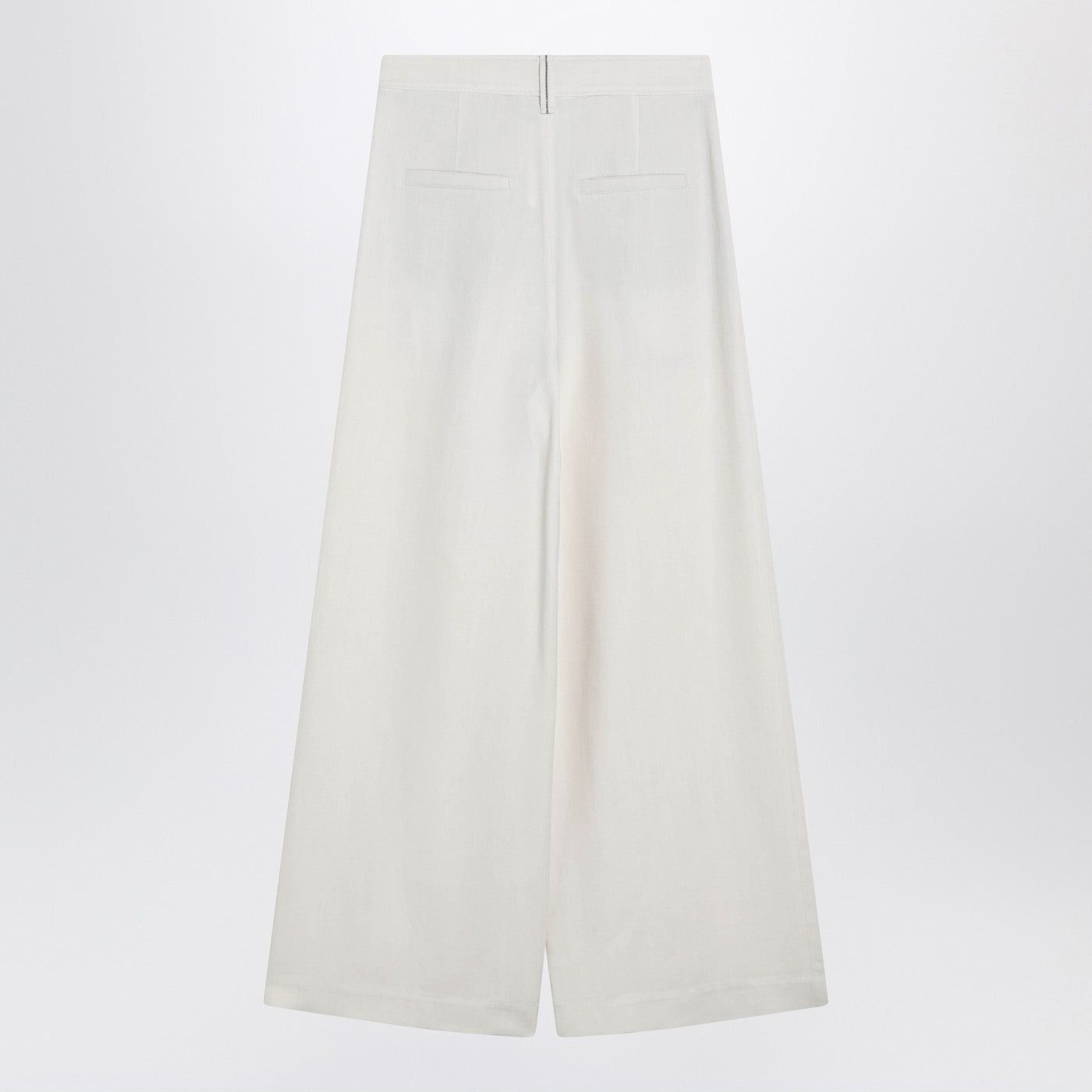 Brunello Cucinelli Brunello Cucinelli Ecru Sartorial Wrap Trousers Size 28" / US 6 / IT 42 - 2 Thumbnail