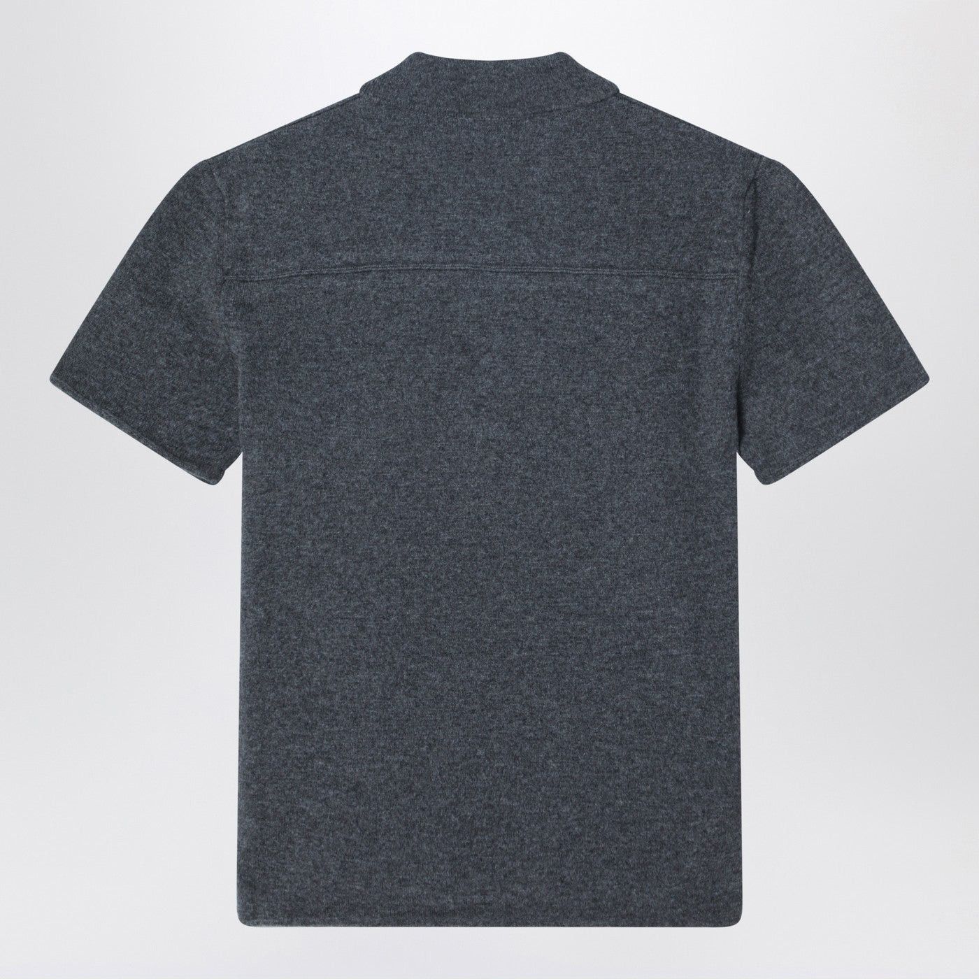 Miu Miu Miu Miu Slate Grey Cashmere Polo Shirt Size S / US 4 / IT 40 - 2 Thumbnail